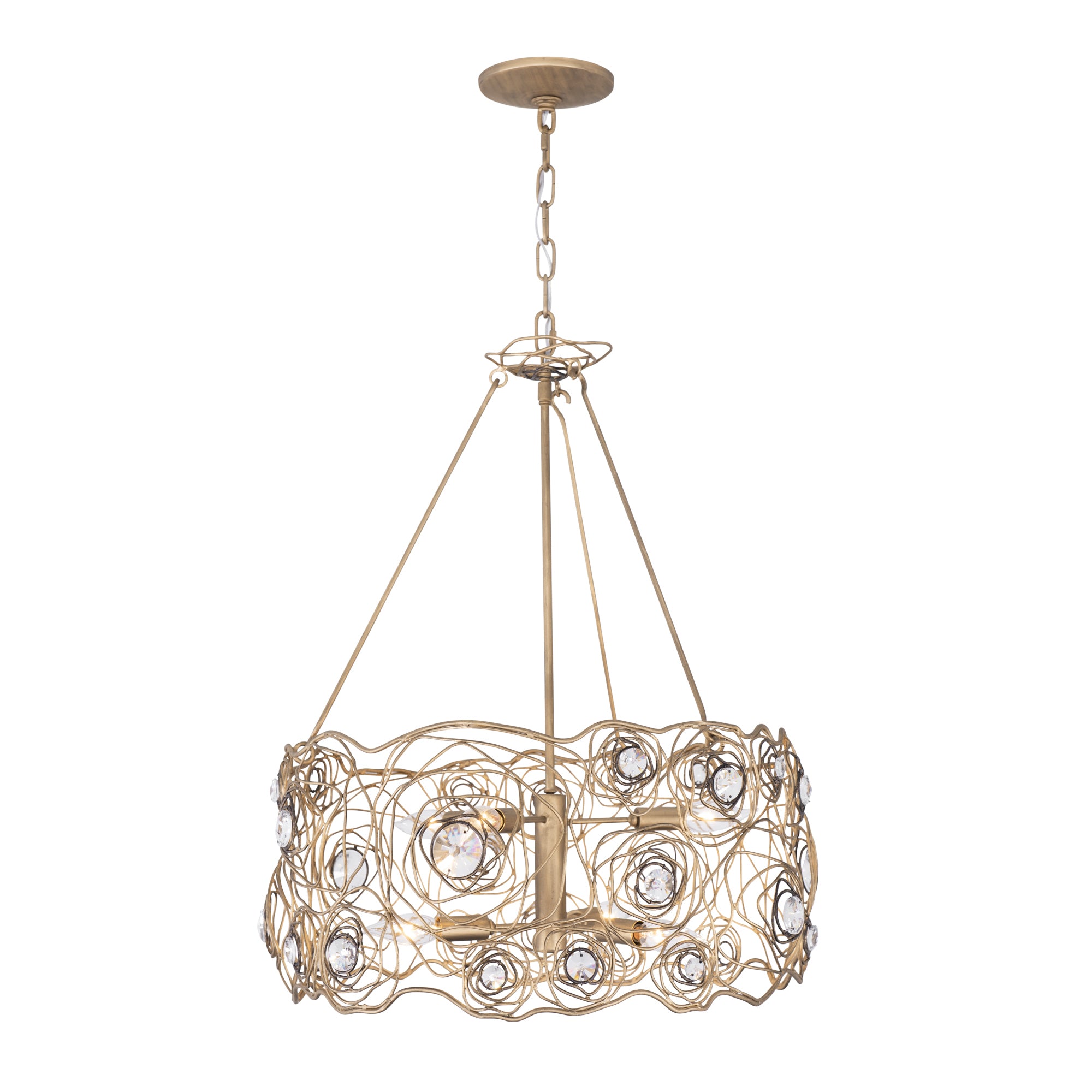 Ethereal Rose 6-Light Chandelier - Havana Gold Ombre