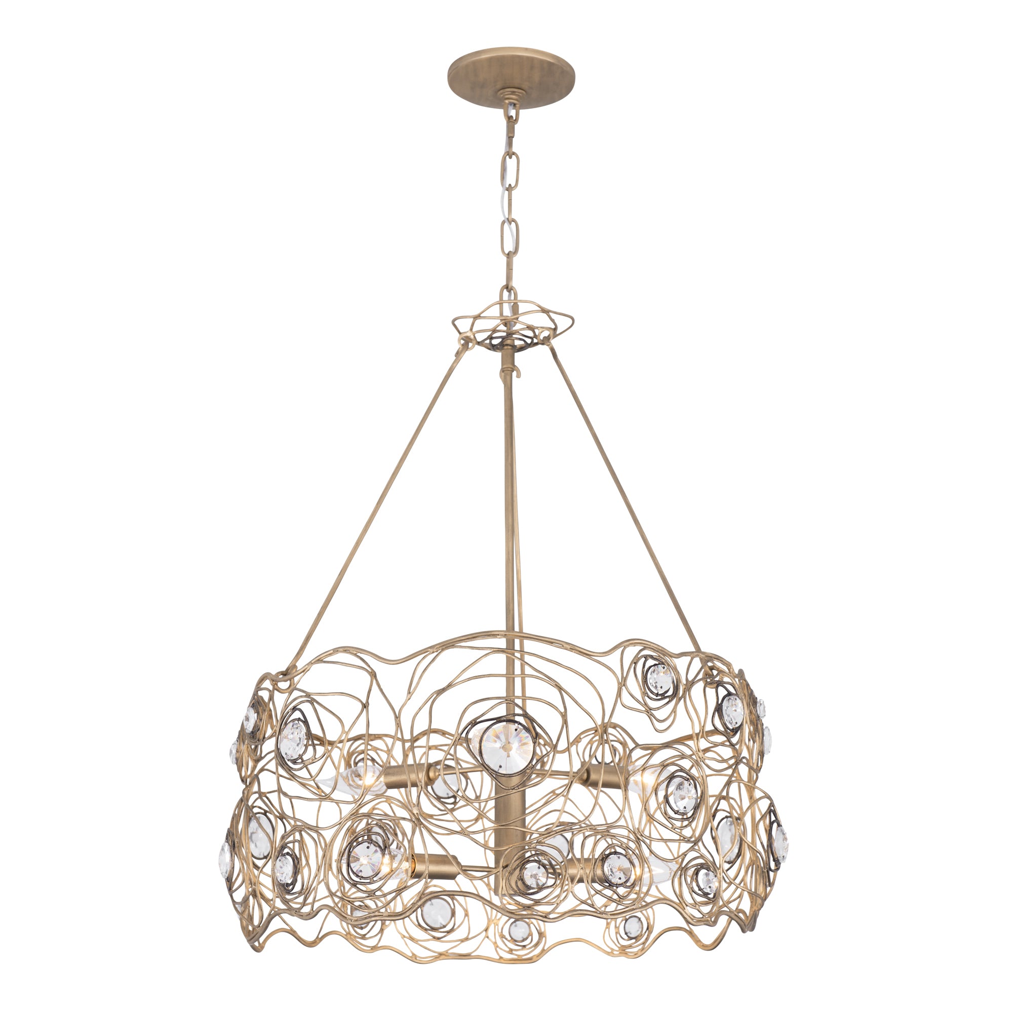 Ethereal Rose 6-Light Chandelier - Havana Gold Ombre