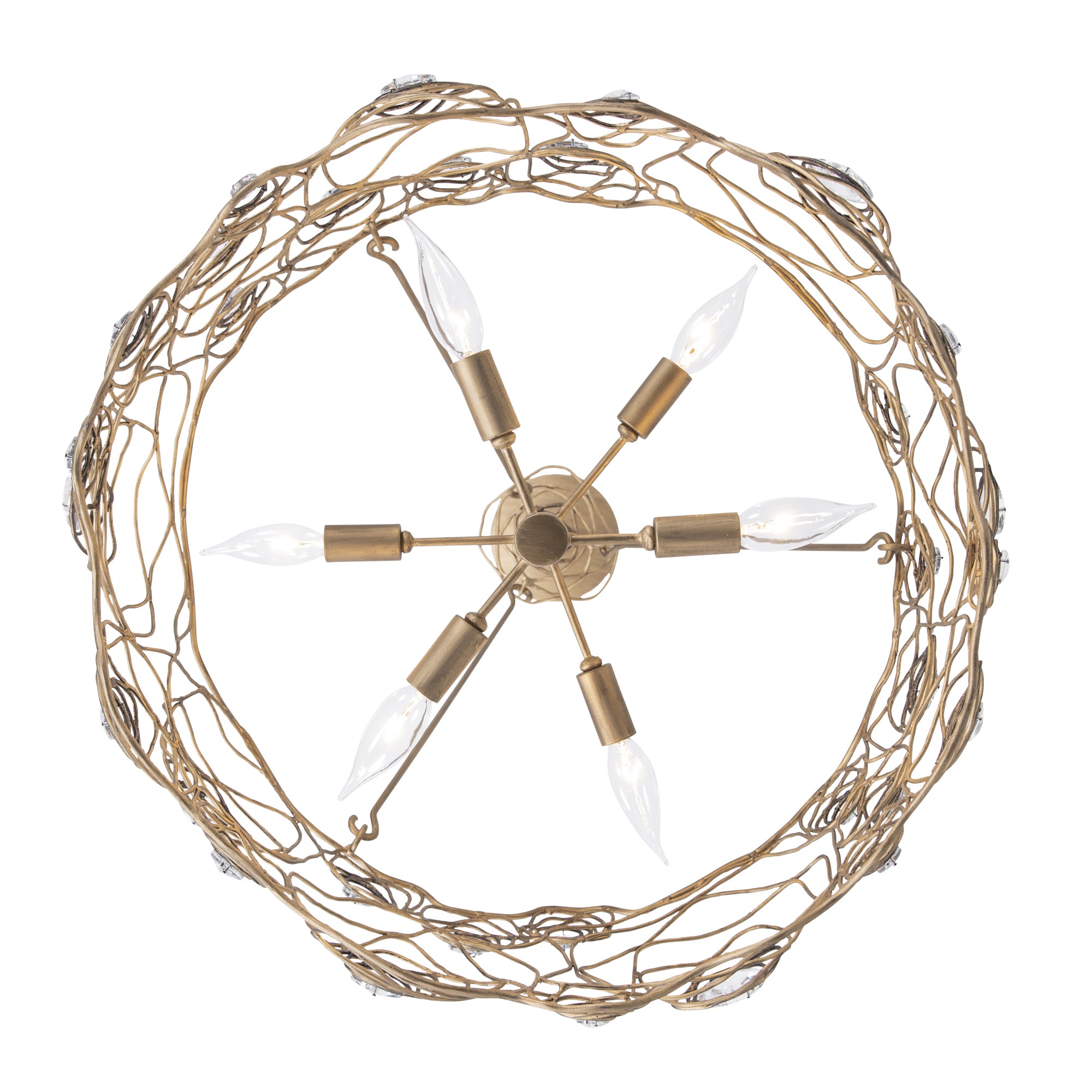 Ethereal Rose 6-Light Chandelier - Havana Gold Ombre