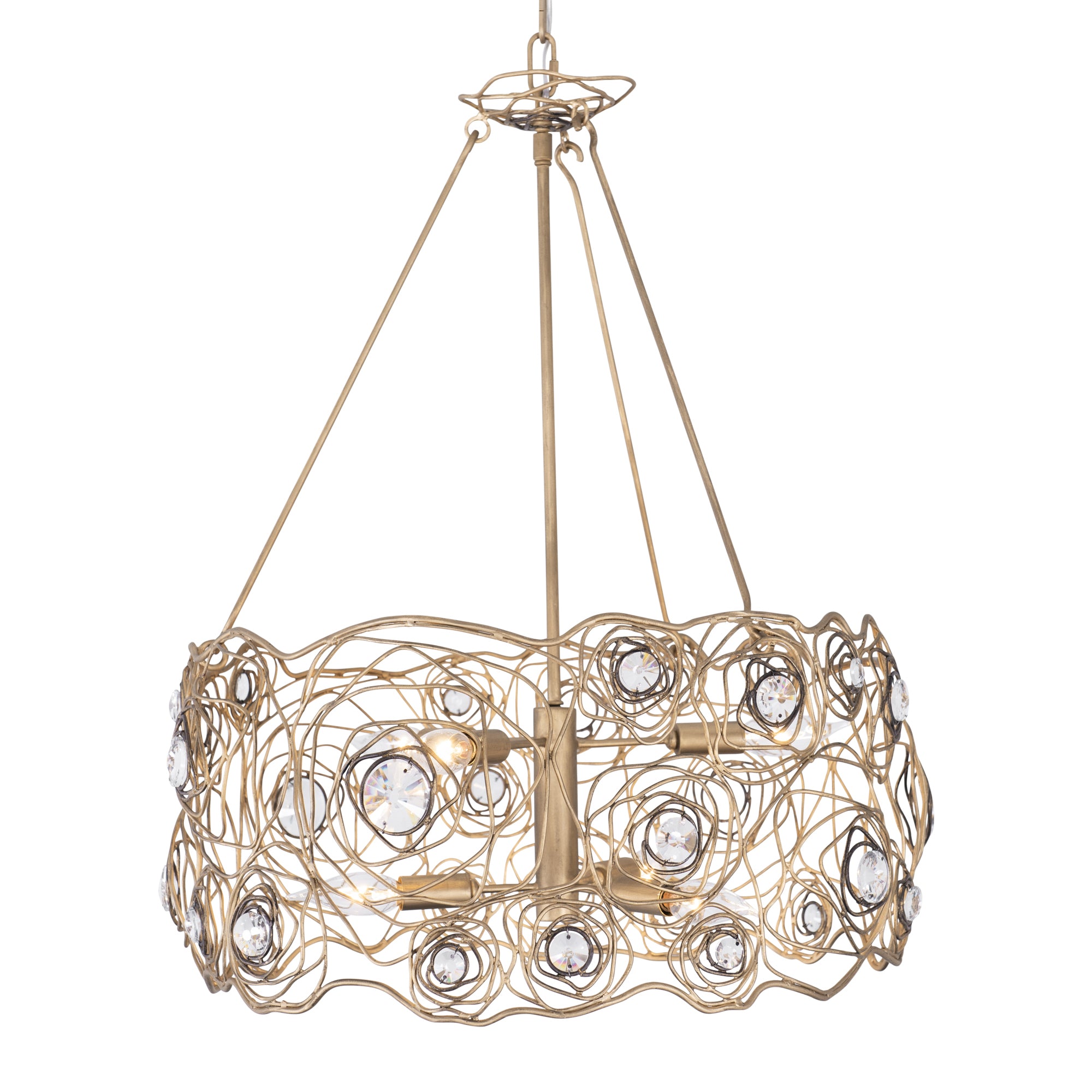 Ethereal Rose 6-Light Chandelier - Havana Gold Ombre