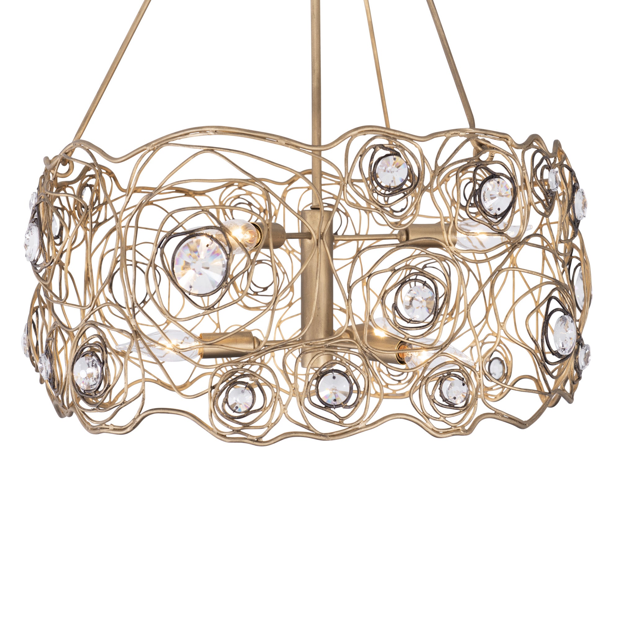 Ethereal Rose 6-Light Chandelier - Havana Gold Ombre