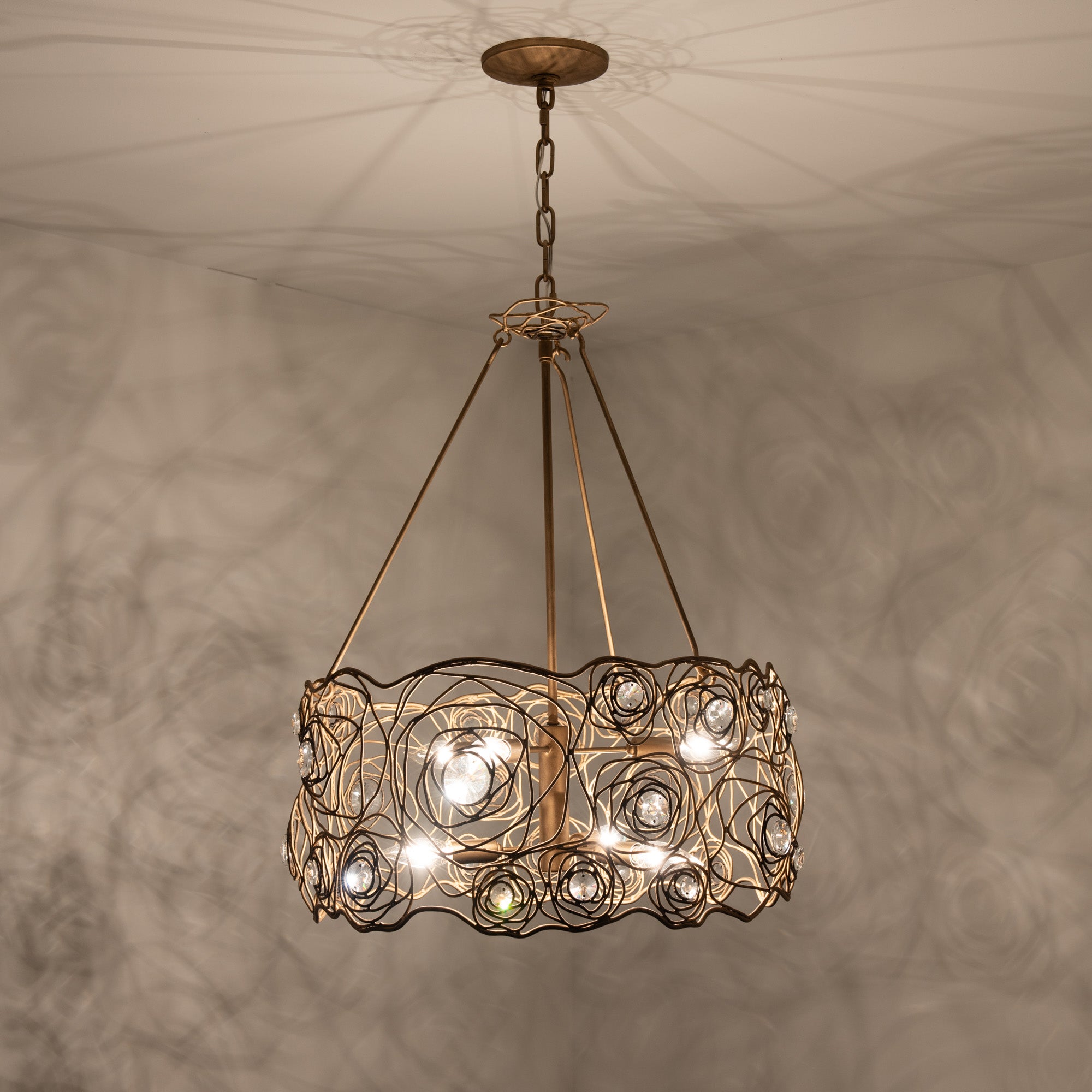 Ethereal Rose 6-Light Chandelier - Havana Gold Ombre