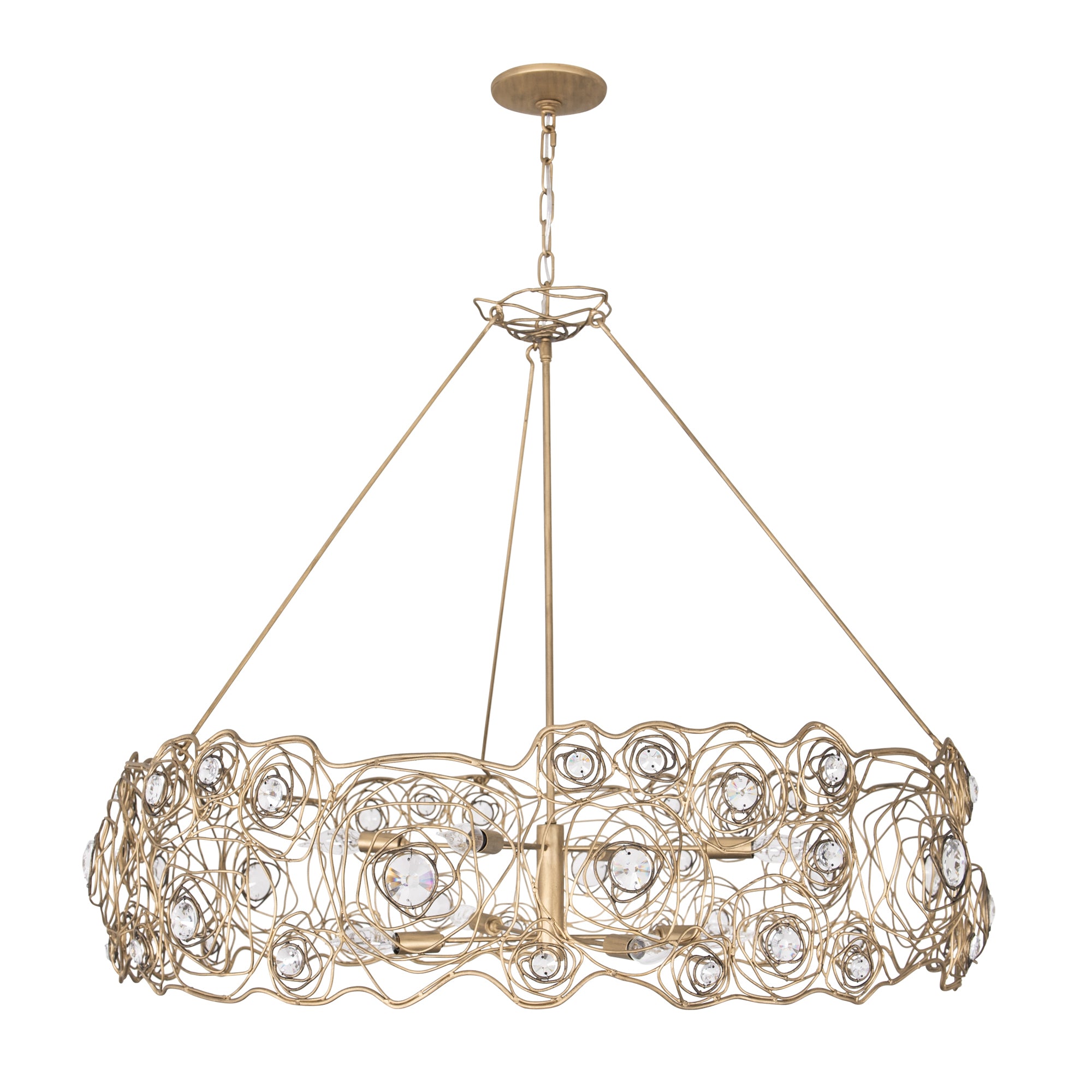 Ethereal Rose 8-Light Chandelier - Havana Gold Ombre