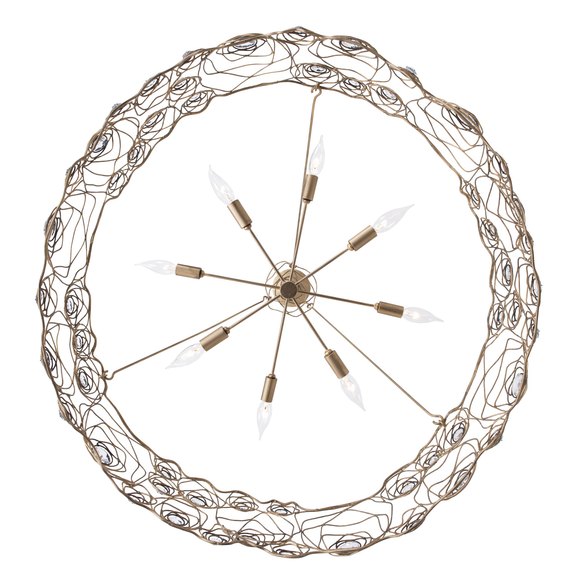 Ethereal Rose 8 Light Chandelier - Havana Gold Ombre