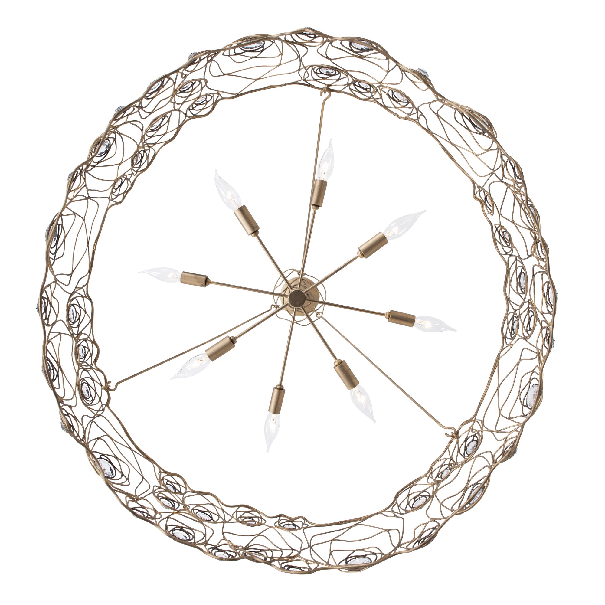 Ethereal Rose 8-Light Chandelier - Havana Gold Ombre