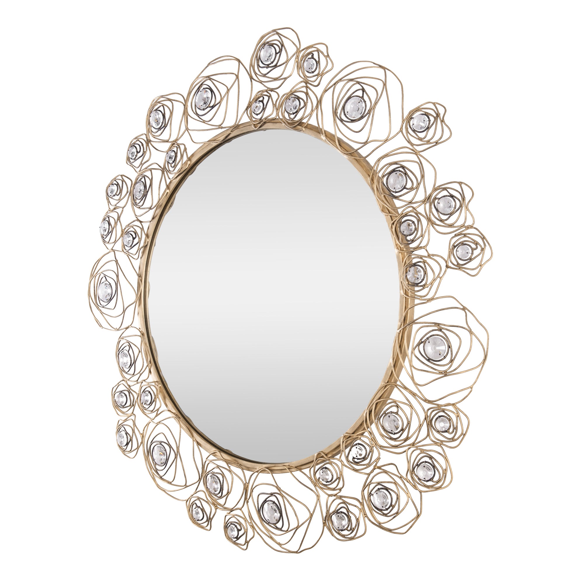 Ethereal Rose 38-in Wall Mirror - Havana Gold Ombre