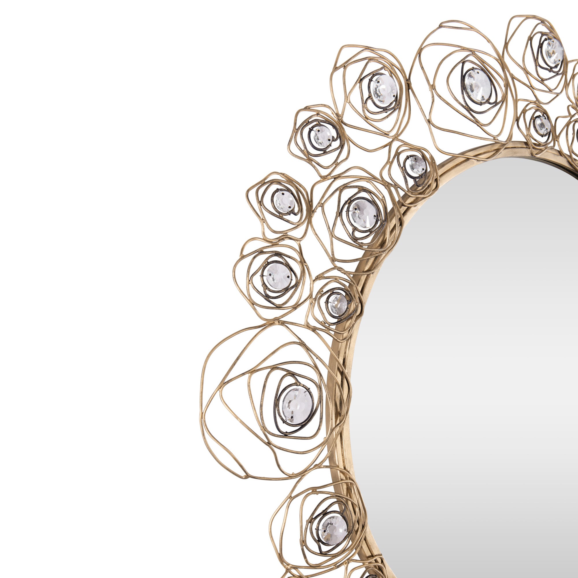 Ethereal Rose 38-in Wall Mirror - Havana Gold Ombre
