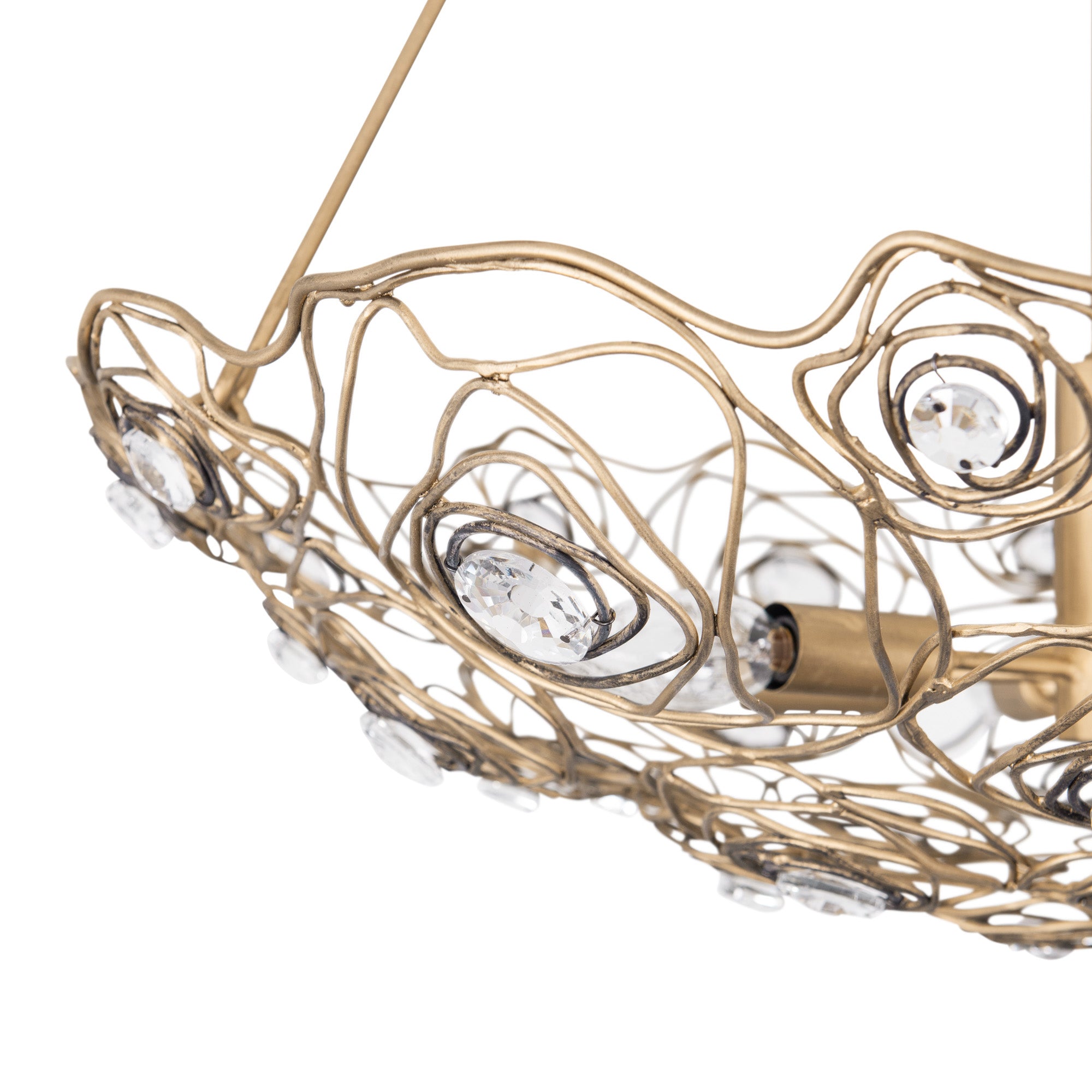 Ethereal Rose 6-Light Inverted Pendant - Havana Gold Ombre