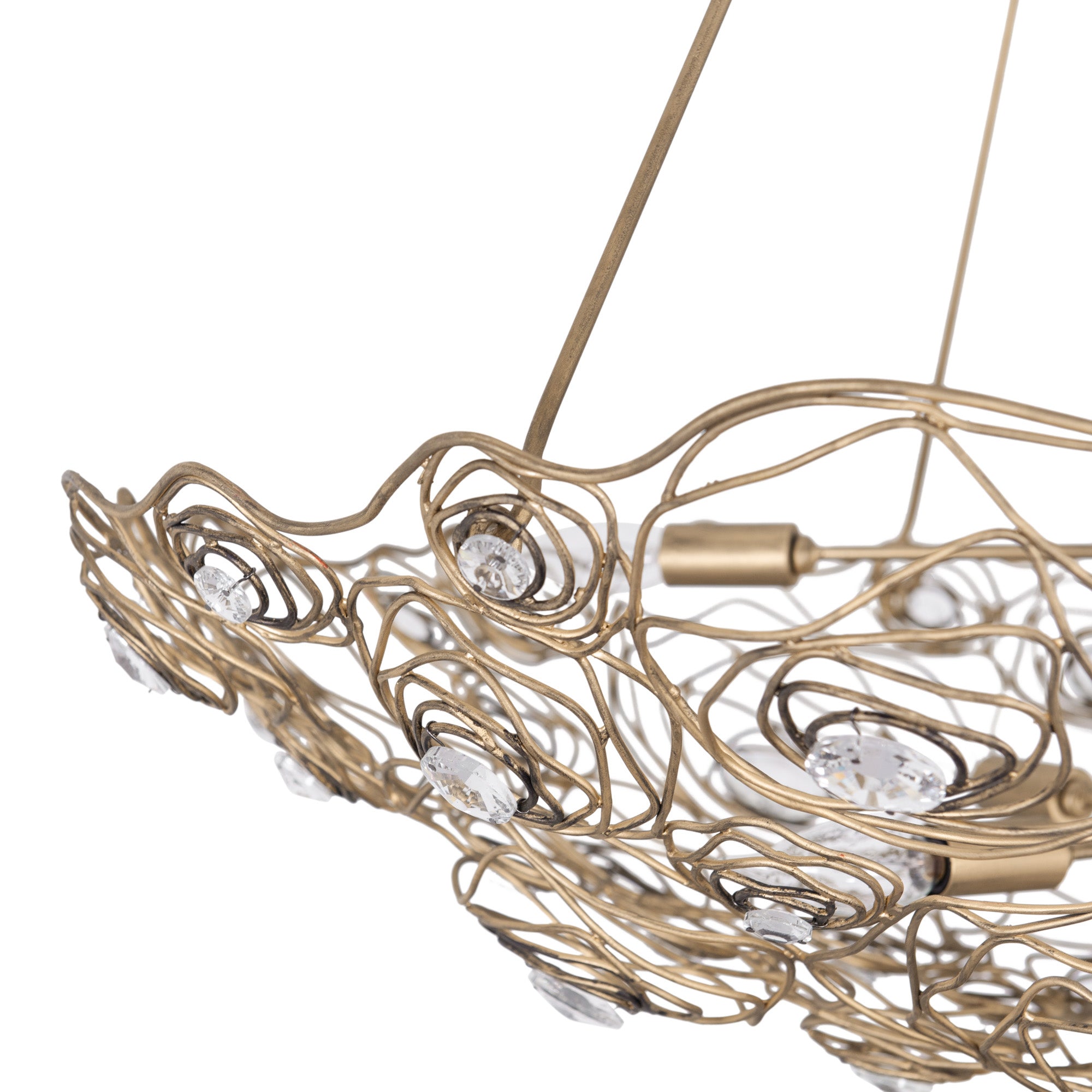 Ethereal Rose 8-Light Inverted Pendant - Havana Gold Ombre