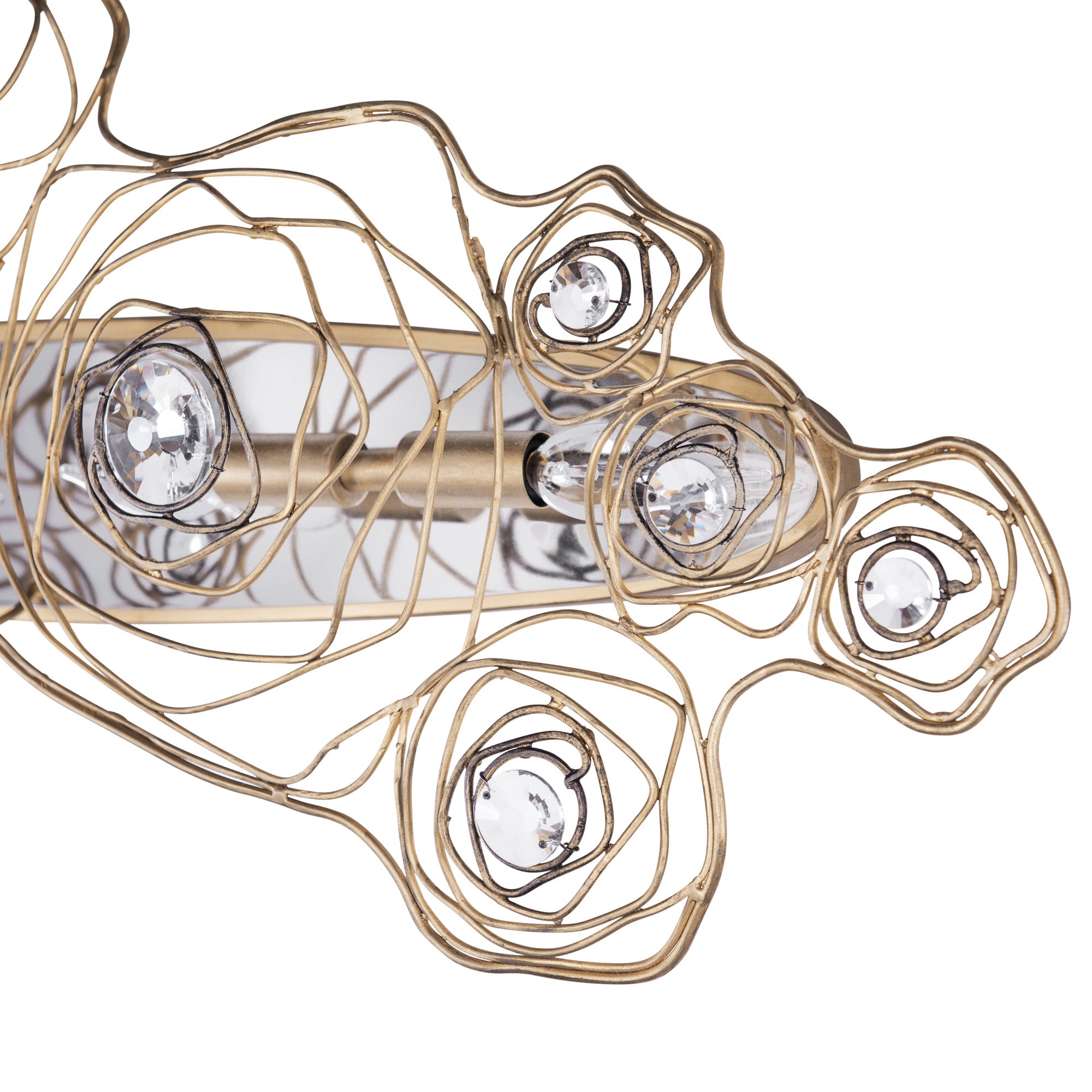 Ethereal Rose 4-Light Sconce - Havana Gold Ombre/Polished Stainless Accents