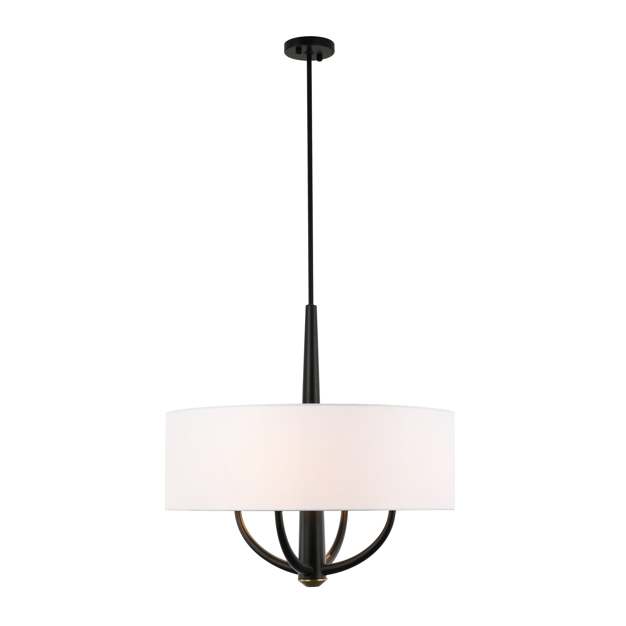 Patchwork 4 Light Pendant - Black/Satin Brass