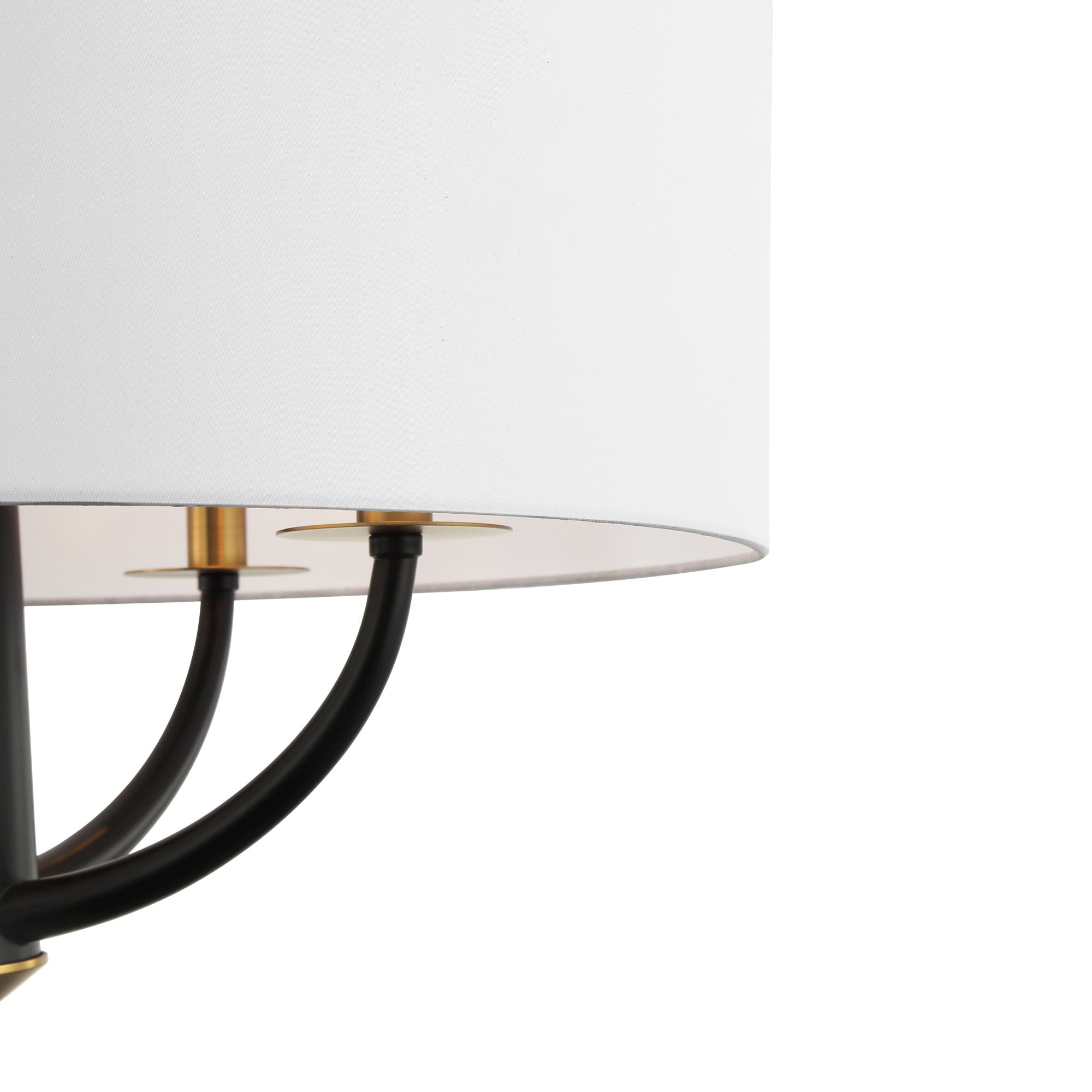Patchwork 4 Light Pendant - Black/Satin Brass