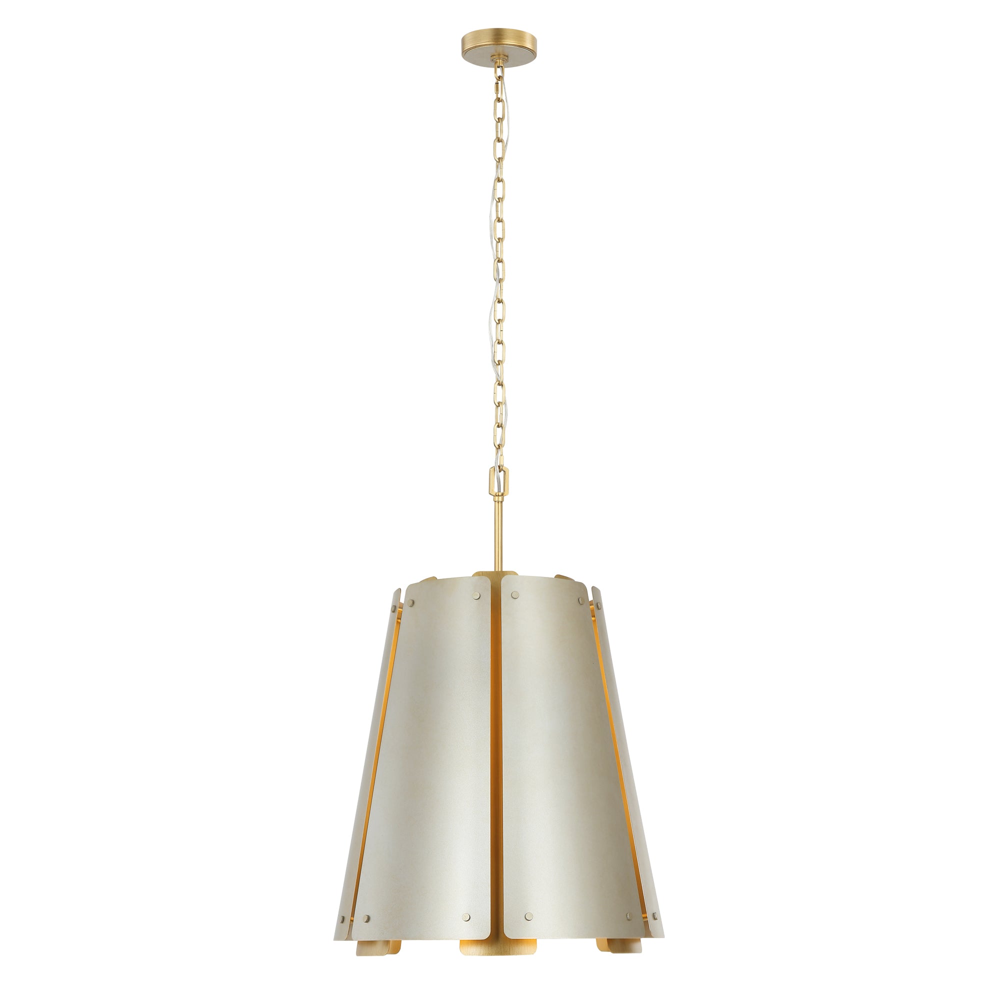 Peep Show 6 Light Foyer - Sunwashed Silver/Brushed Sienna