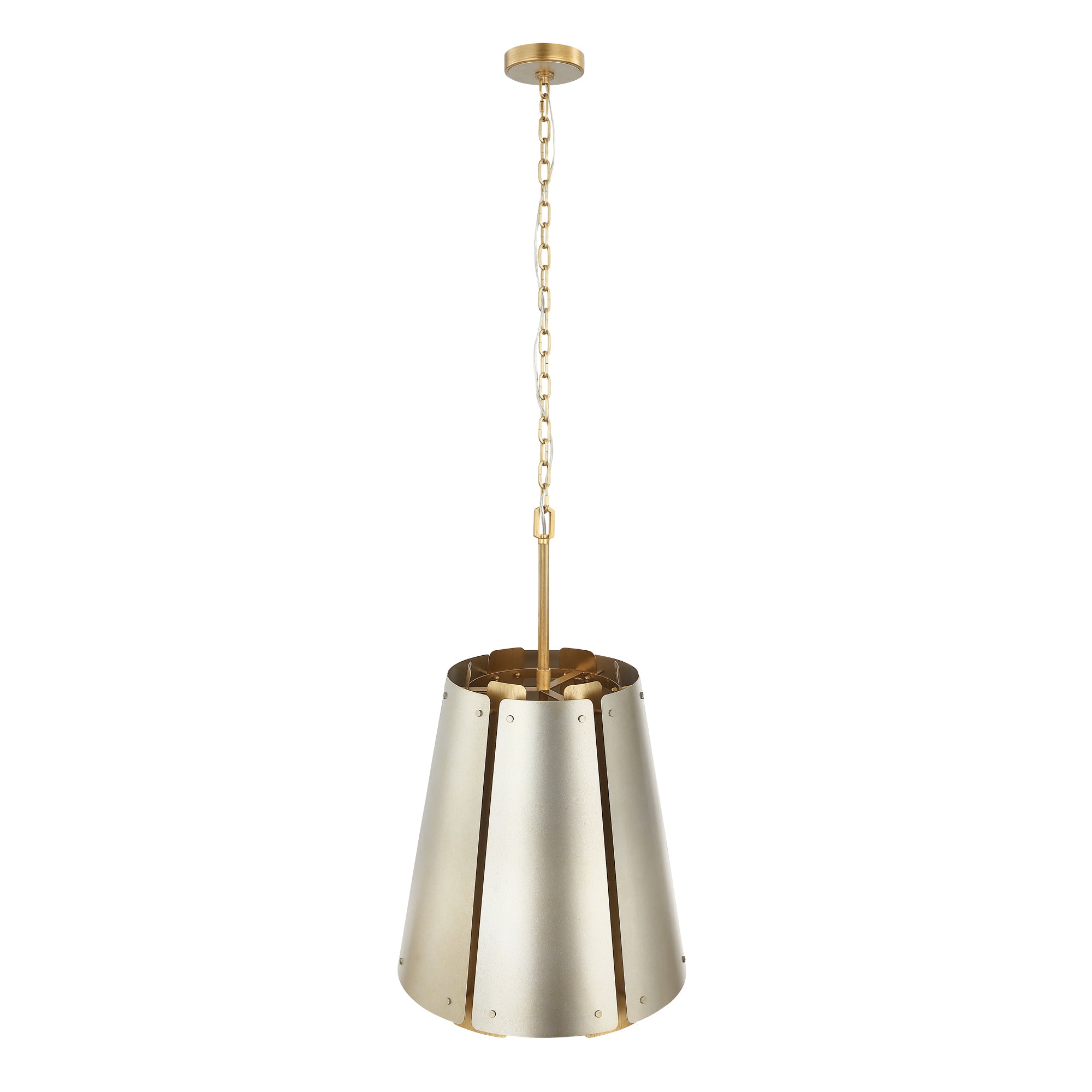 Peep Show 6 Light Foyer - Sunwashed Silver/Brushed Sienna