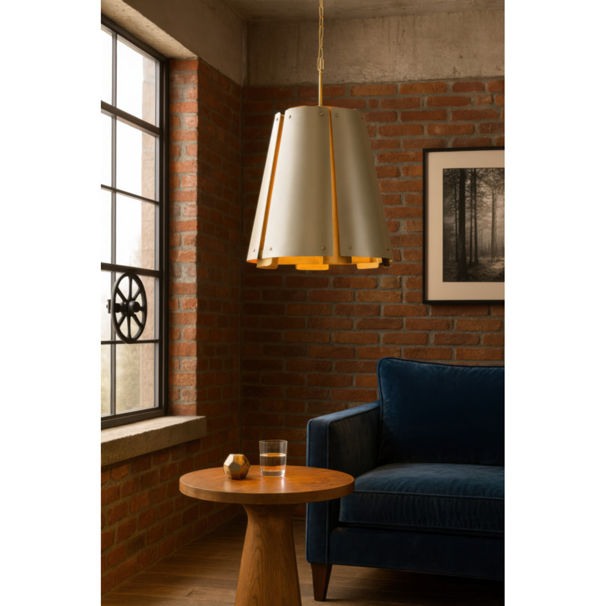 Peep Show 6-Light Foyer - Sunwashed Silver/Brushed Sienna