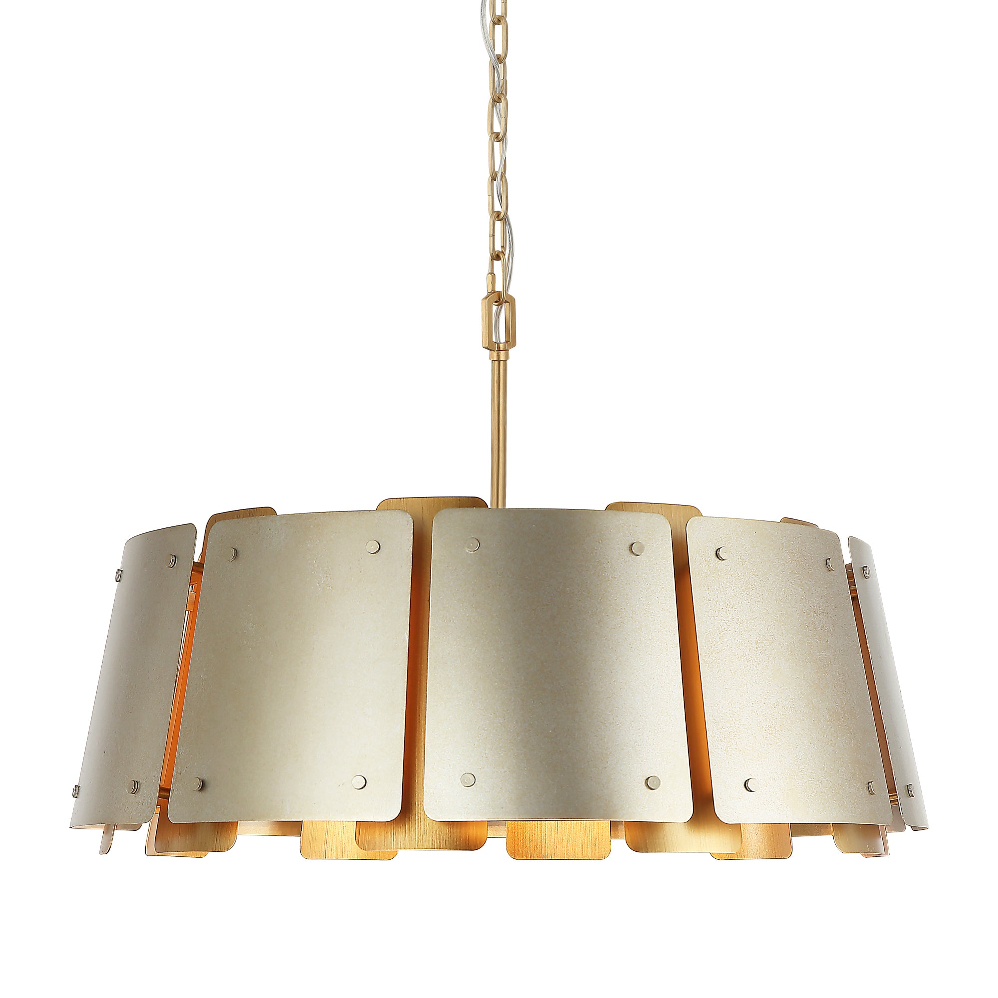 Peep Show 5 Light Pendant - Sunwashed Silver/Brushed Sienna