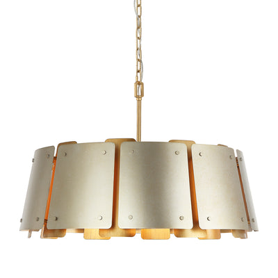 Peep Show 5 Light Pendant - Sunwashed Silver/Brushed Sienna