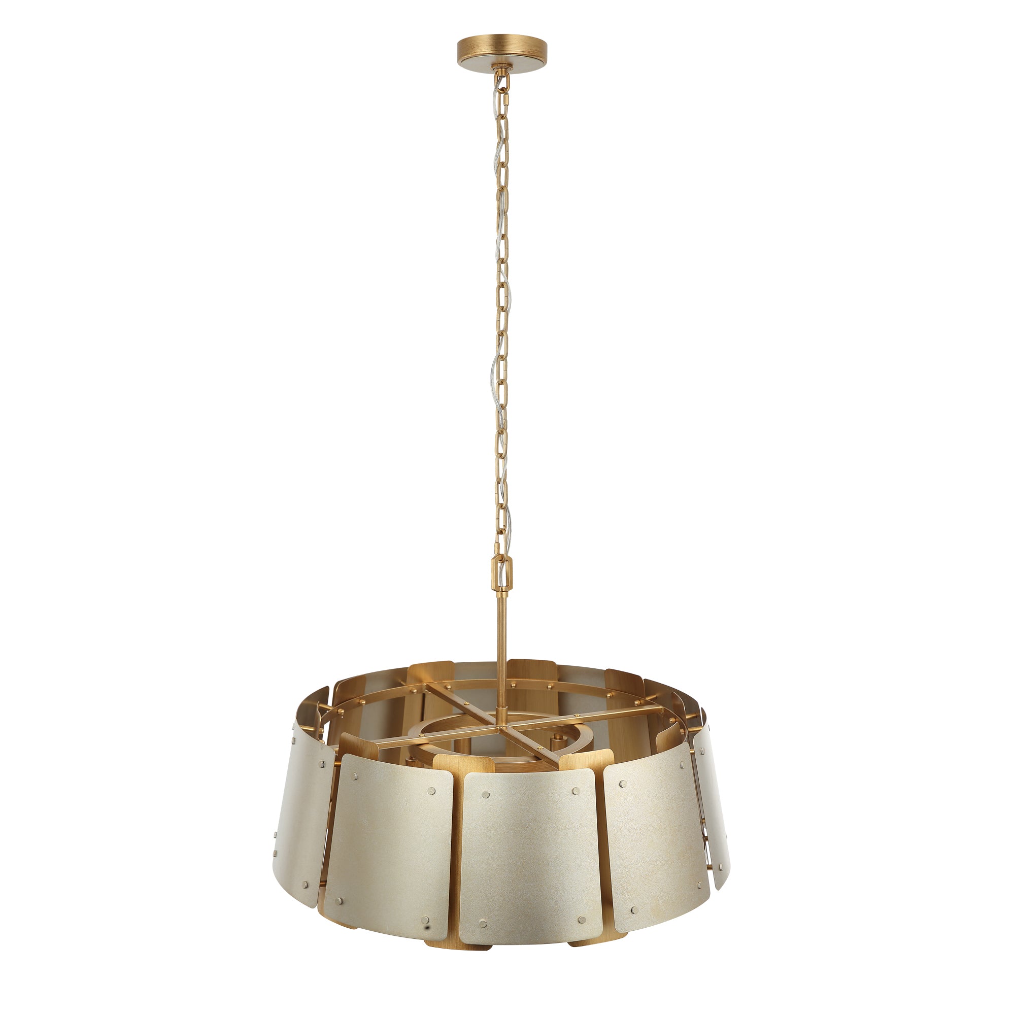 Peep Show 5 Light Pendant - Sunwashed Silver/Brushed Sienna