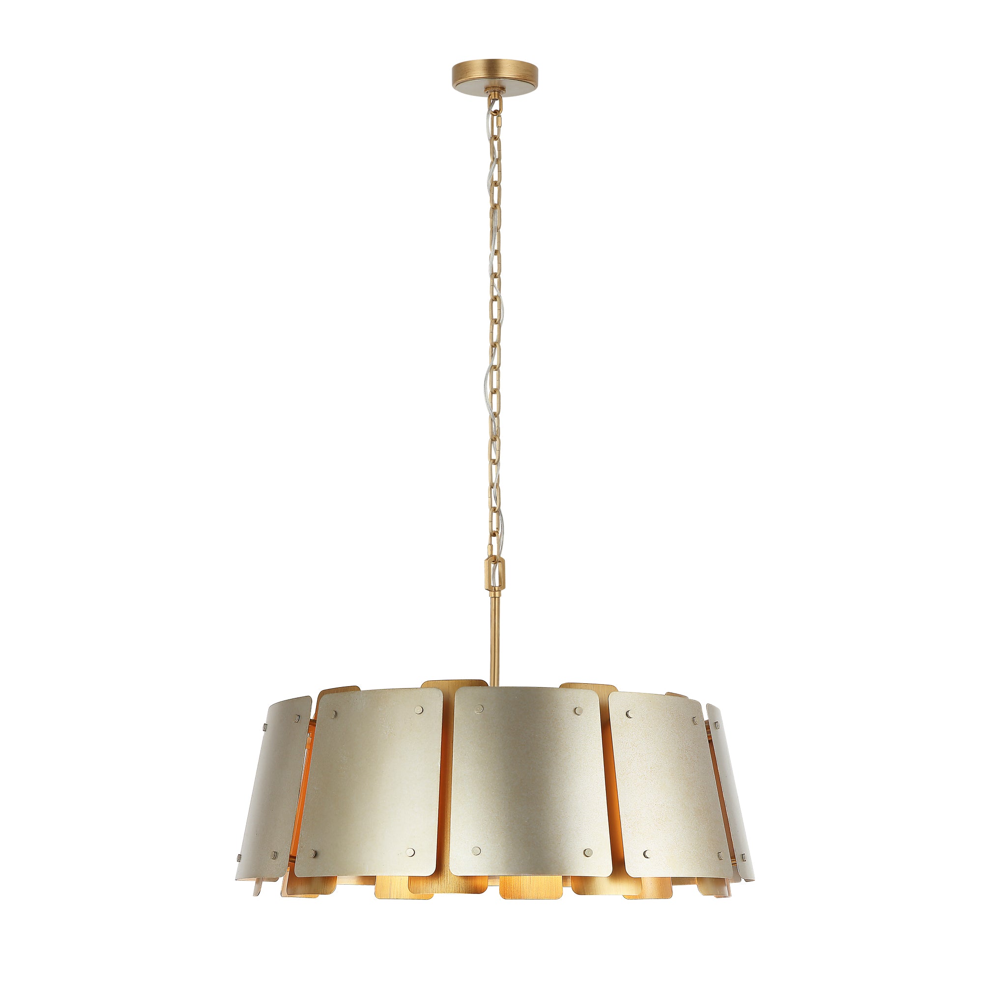 Peep Show 5-Light Pendant - Sunwashed Silver/Brushed Sienna