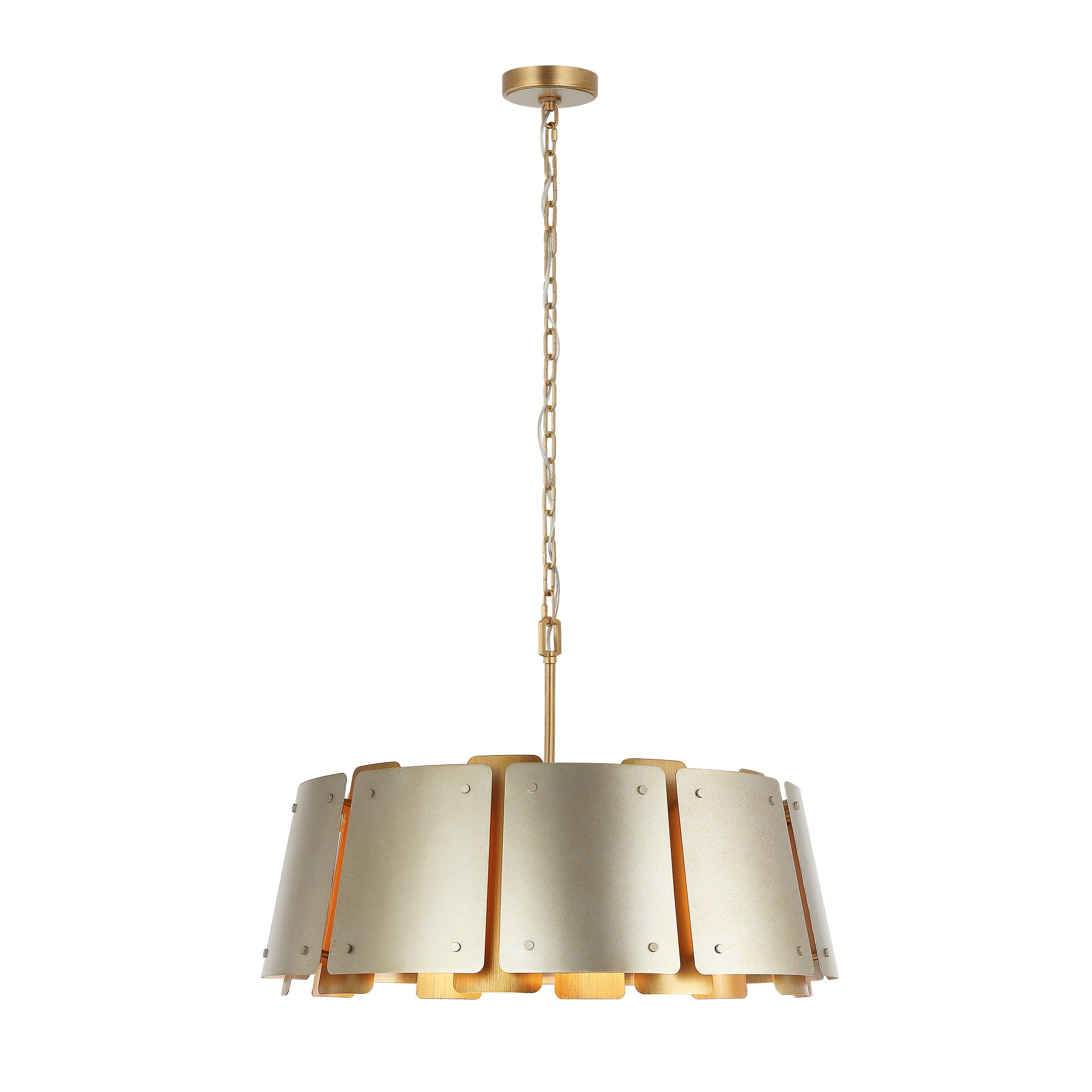 Peep Show 5 Light Pendant - Sunwashed Silver/Brushed Sienna