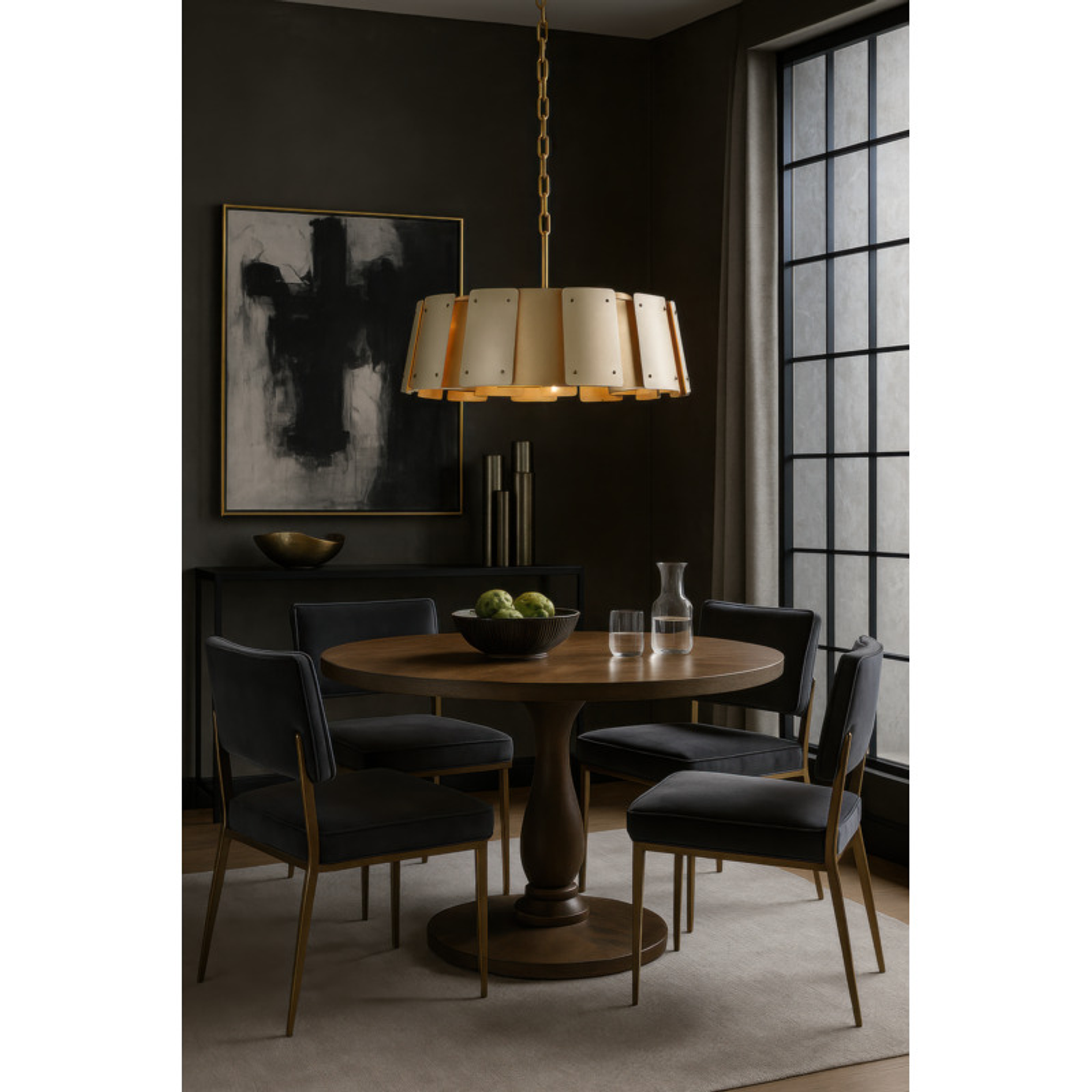 Peep Show 8-Light Pendant - Sunwashed Silver/Brushed Sienna