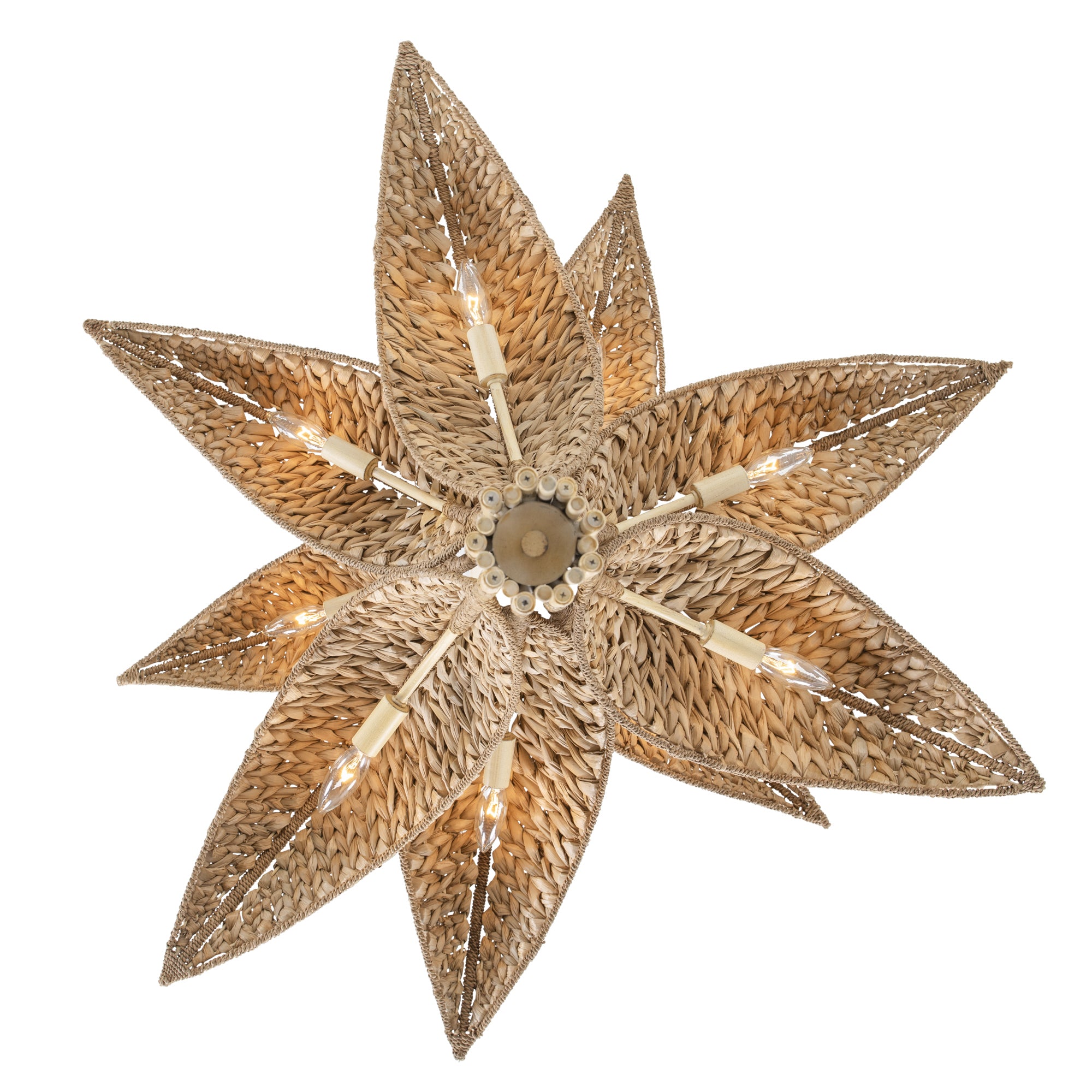 Century Palm 9-Light 3-Tier Chandelier - Country White