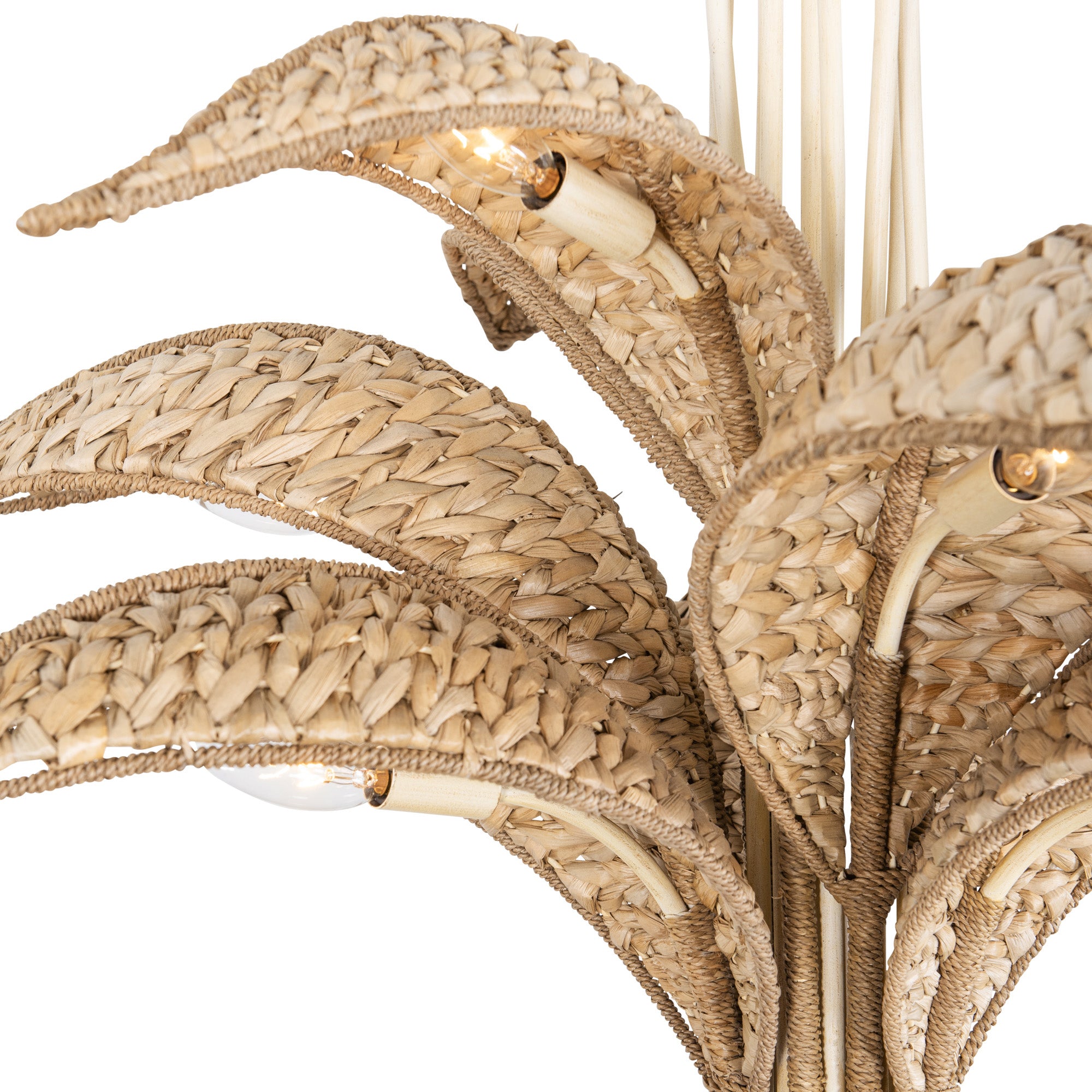 Century Palm 9-Light 3-Tier Chandelier - Country White