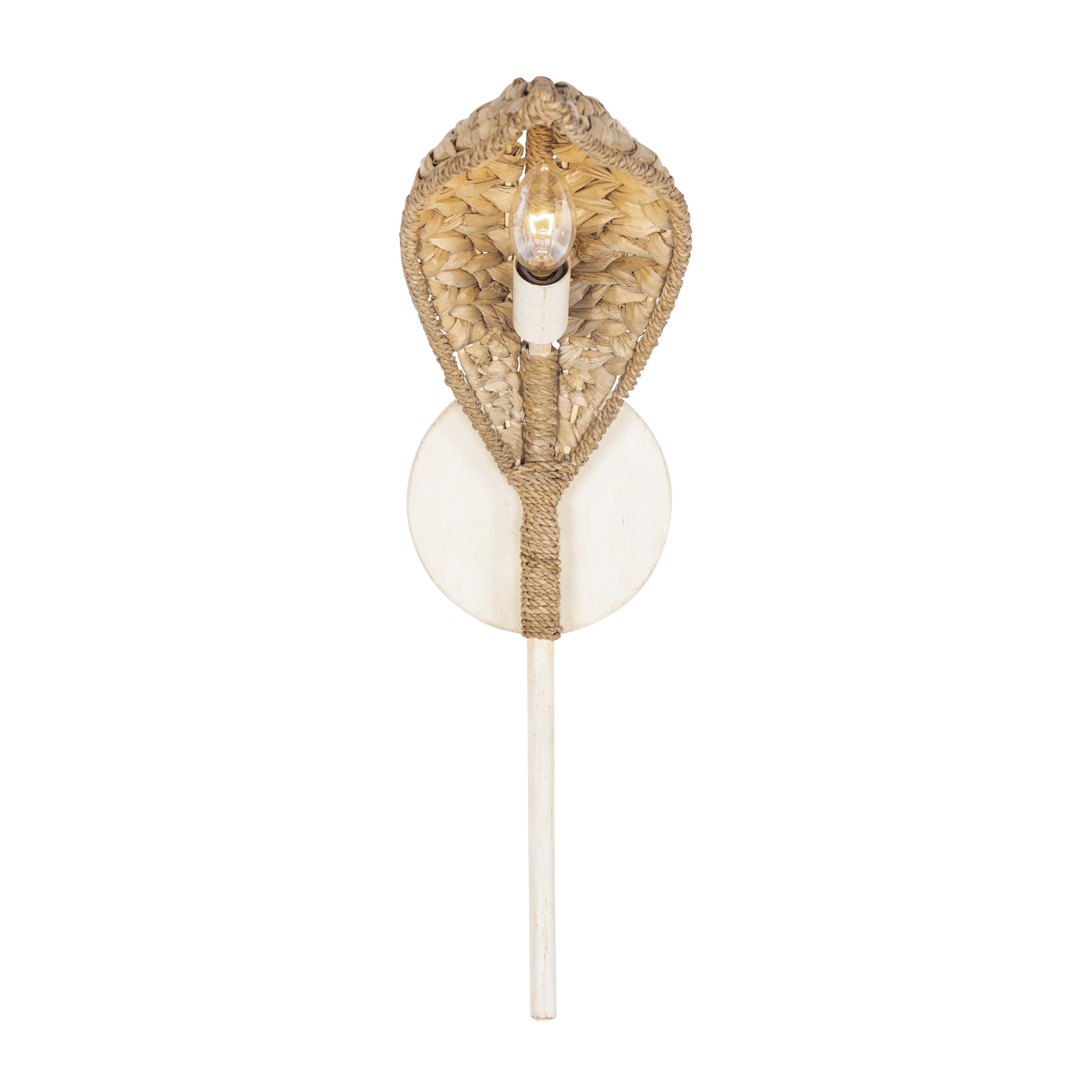 Century Palm 1 Light Sconce - Country White