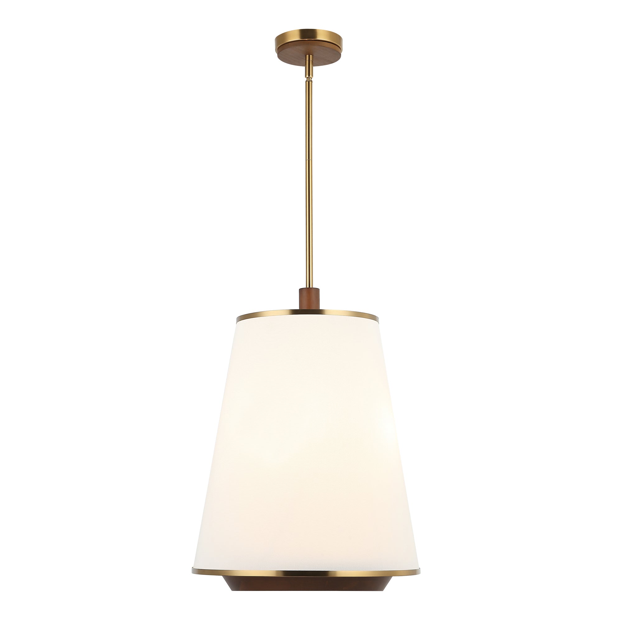 Desert Flyer 3-Light Foyer - Satin Brass/Medium Walnut