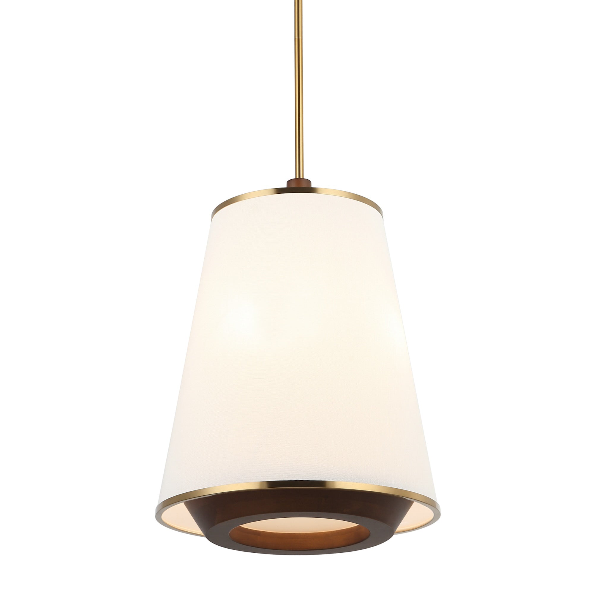 Desert Flyer 3-Light Foyer - Satin Brass/Medium Walnut