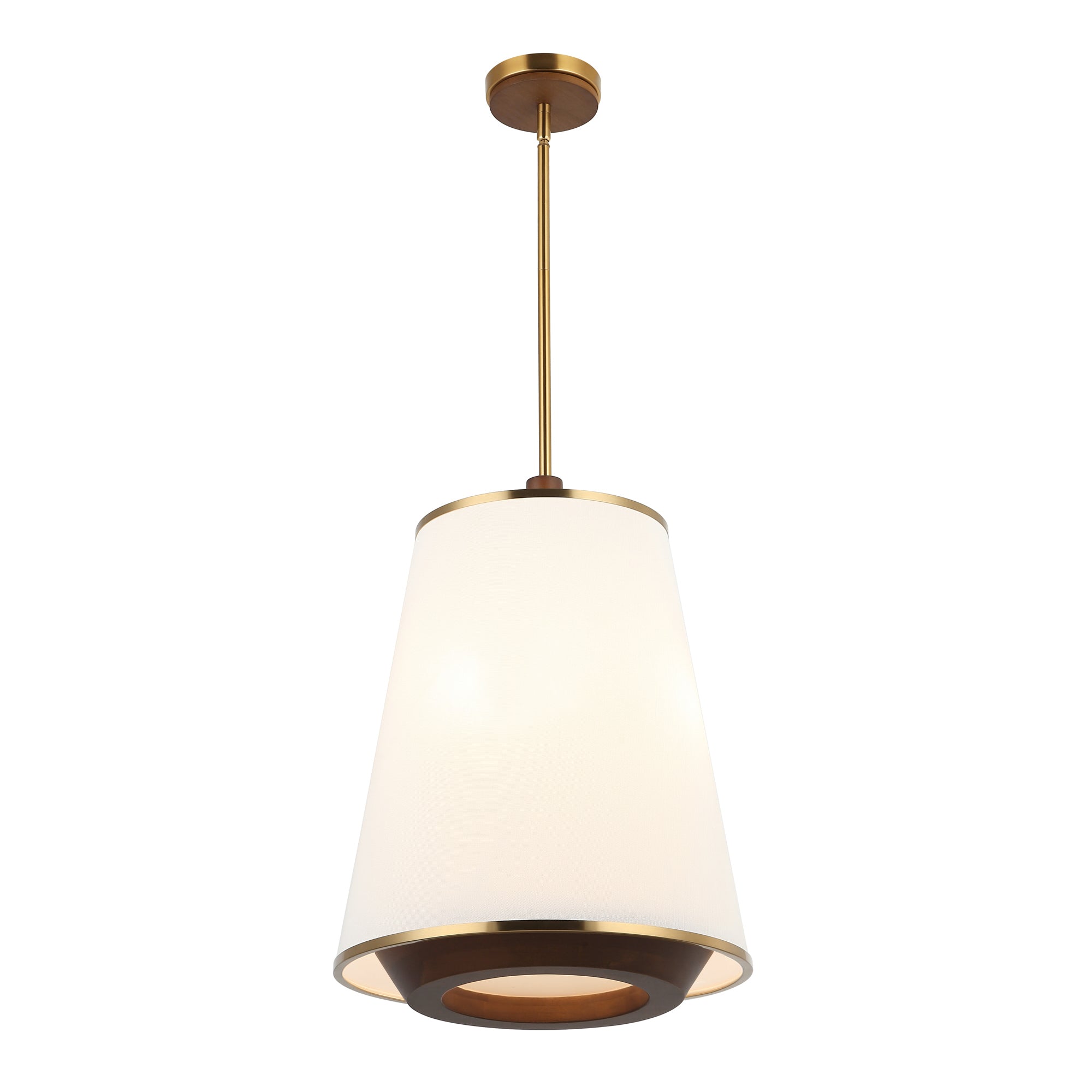 Desert Flyer 3-Light Foyer - Satin Brass/Medium Walnut