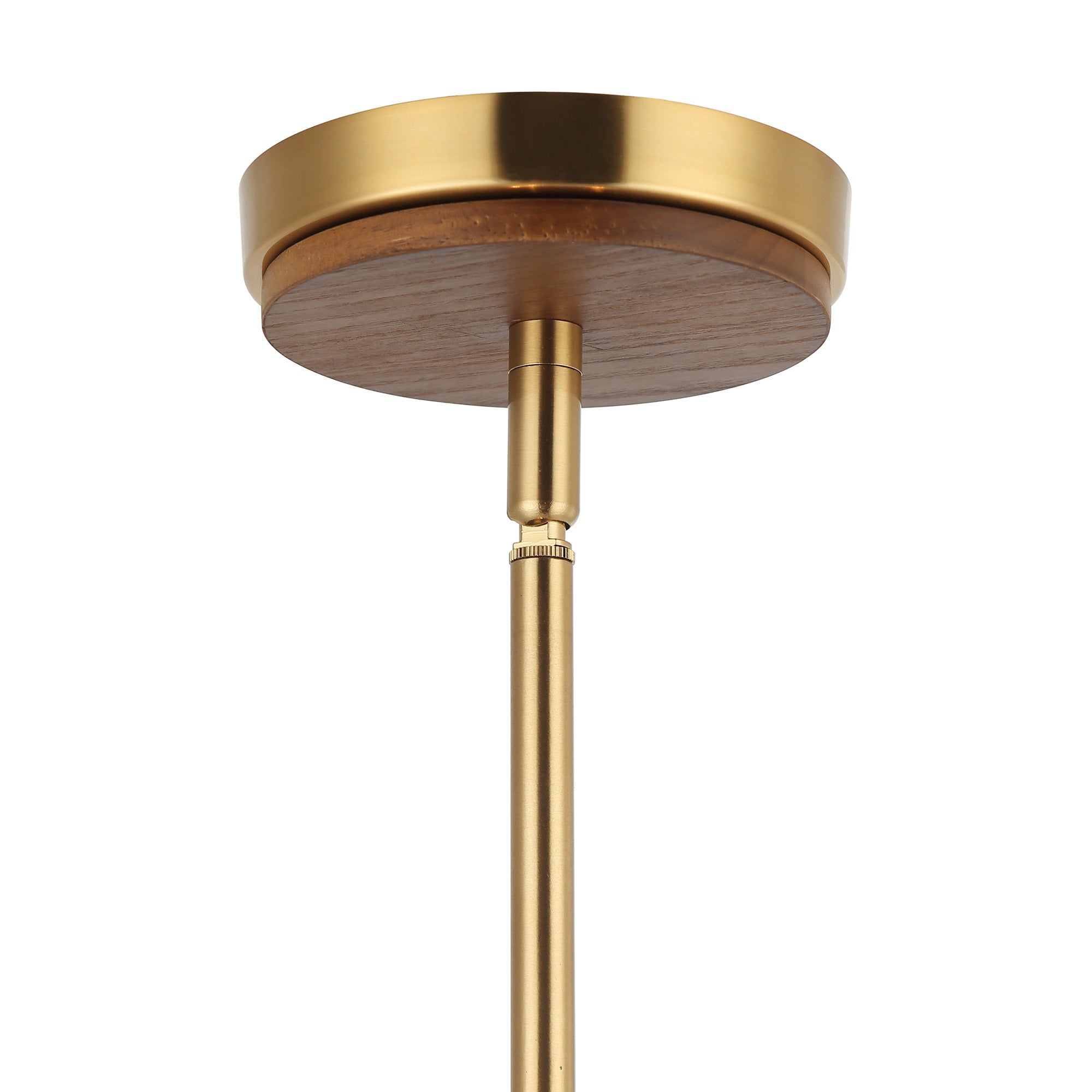 Desert Flyer 3-Light Foyer - Satin Brass/Medium Walnut