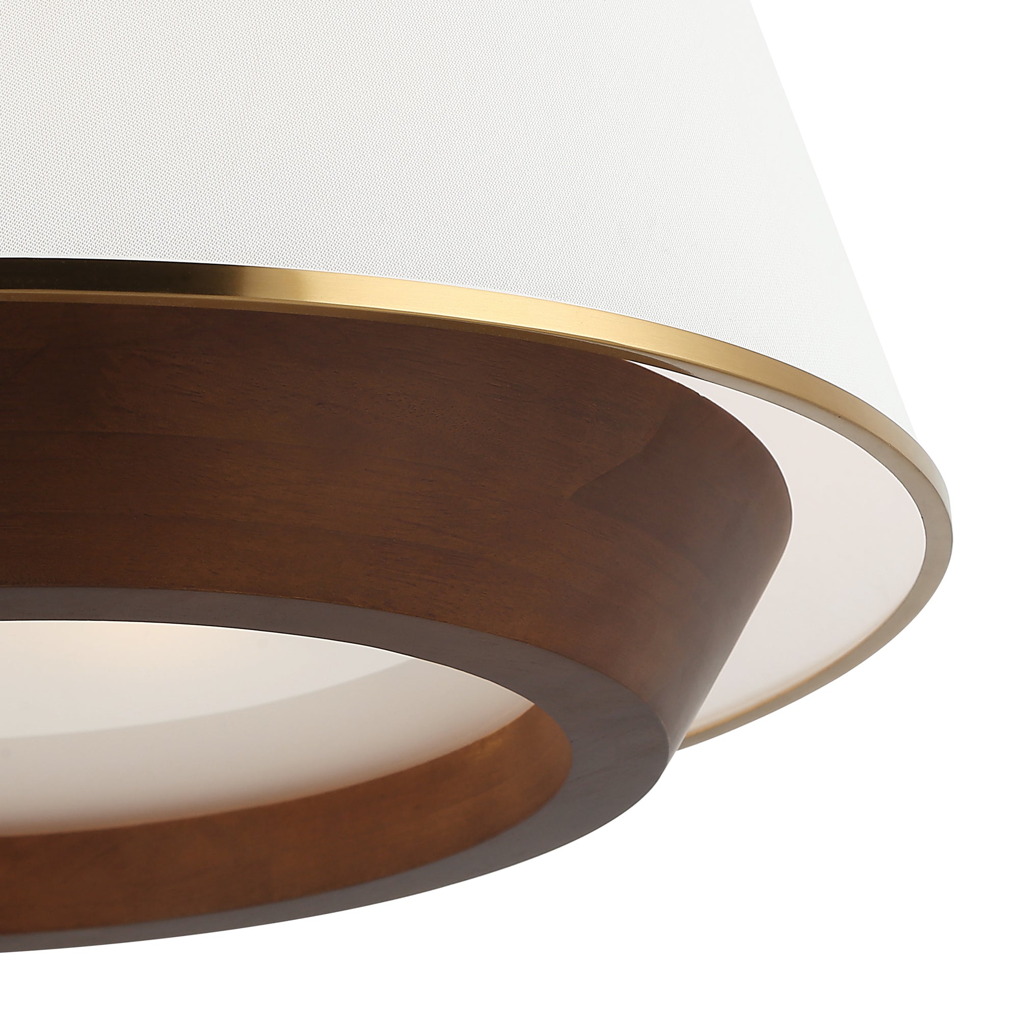 Desert Flyer 6-Light Pendant - Satin Brass/Medium Walnut