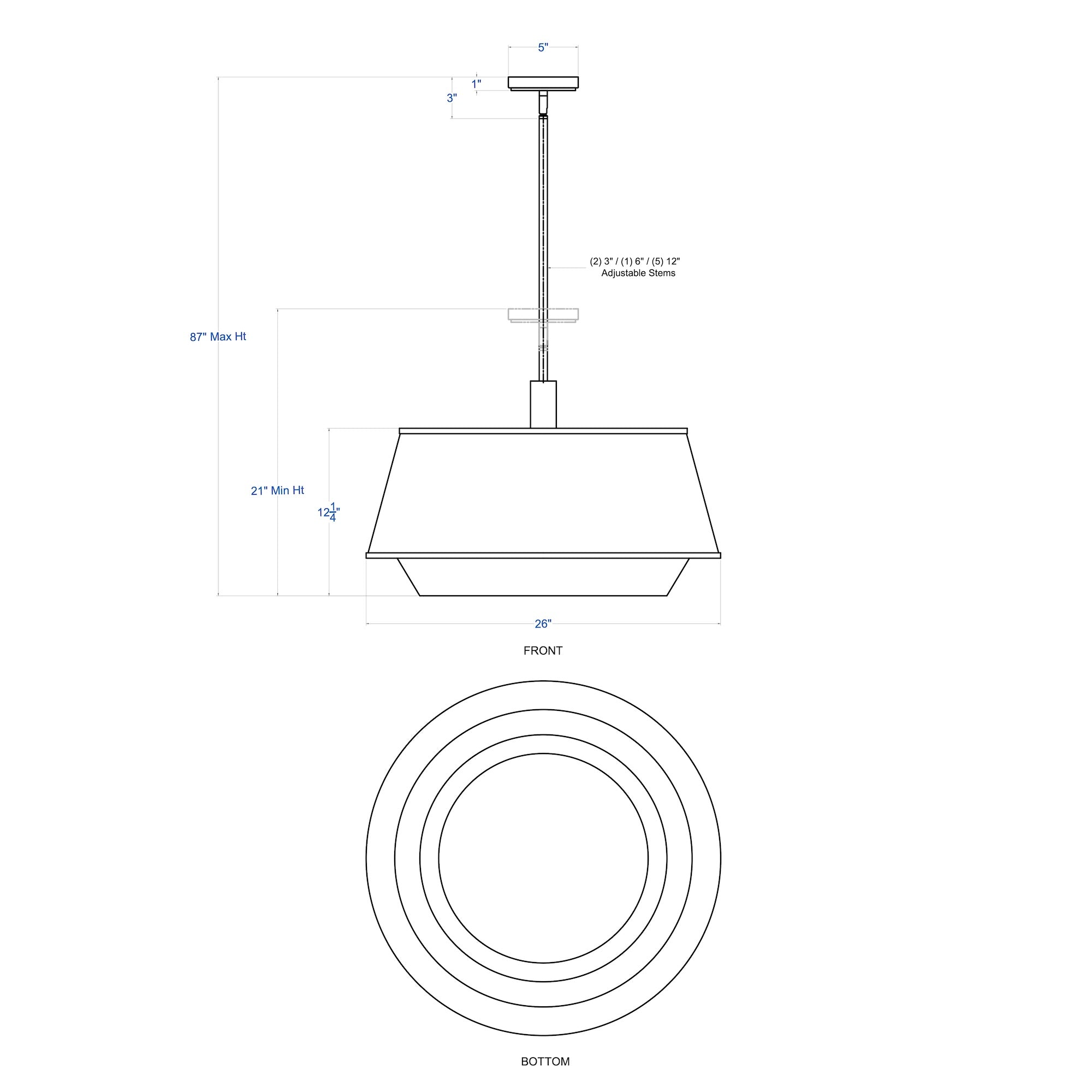 Desert Flyer 6-Light Pendant - Satin Brass/Medium Walnut
