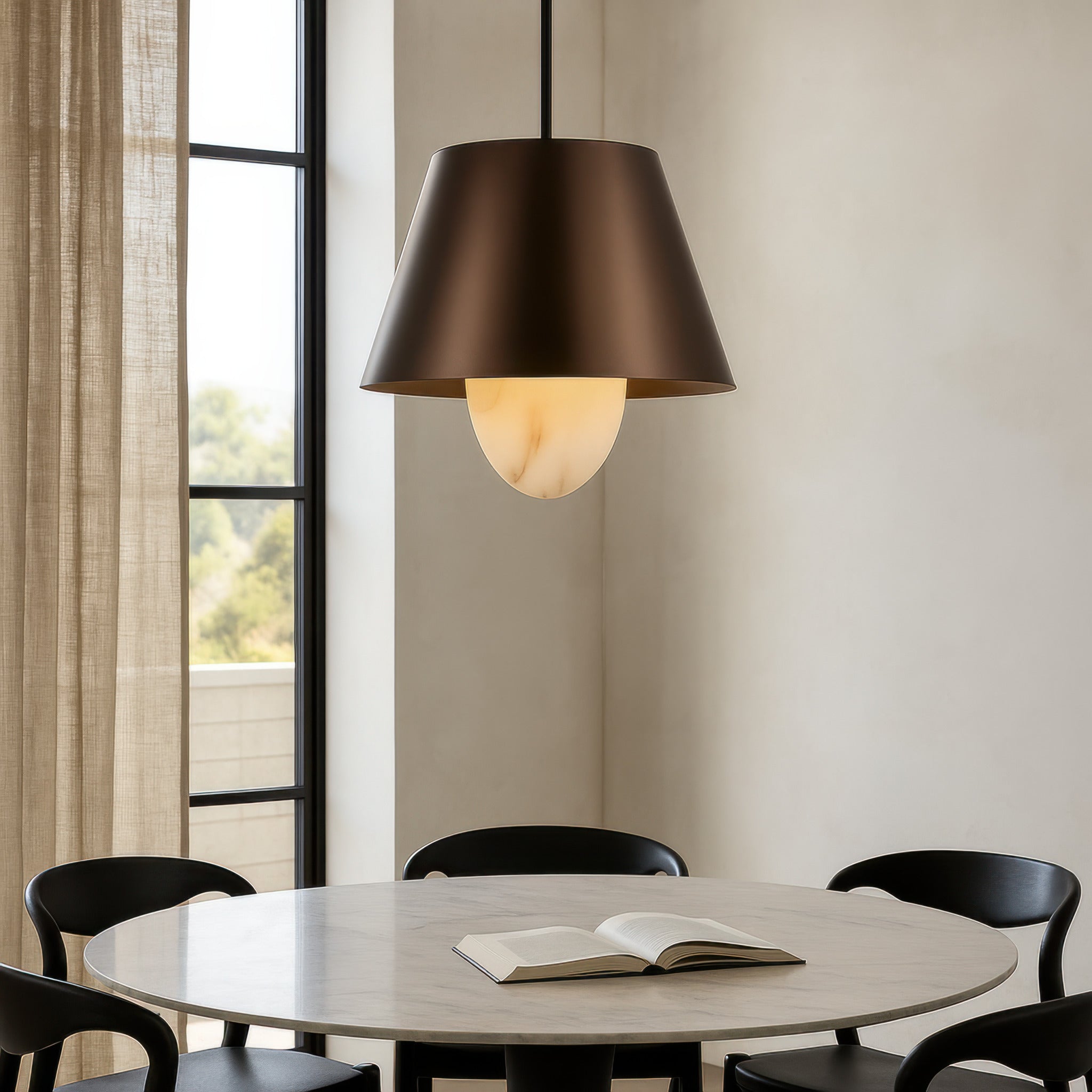 Rock On 4 Light Pendant - Brontourage/Matte Black