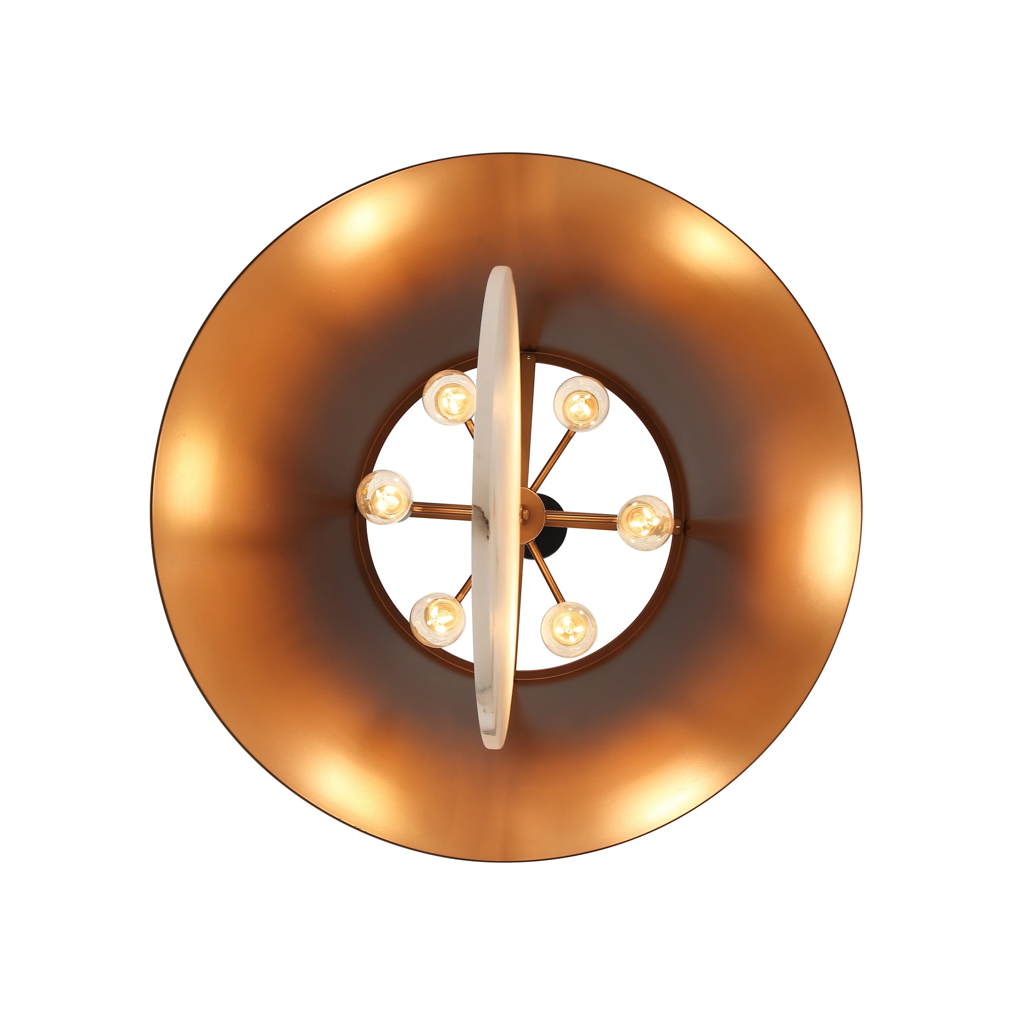 Rock On 6 Light Pendant - Brontourage/Matte Black