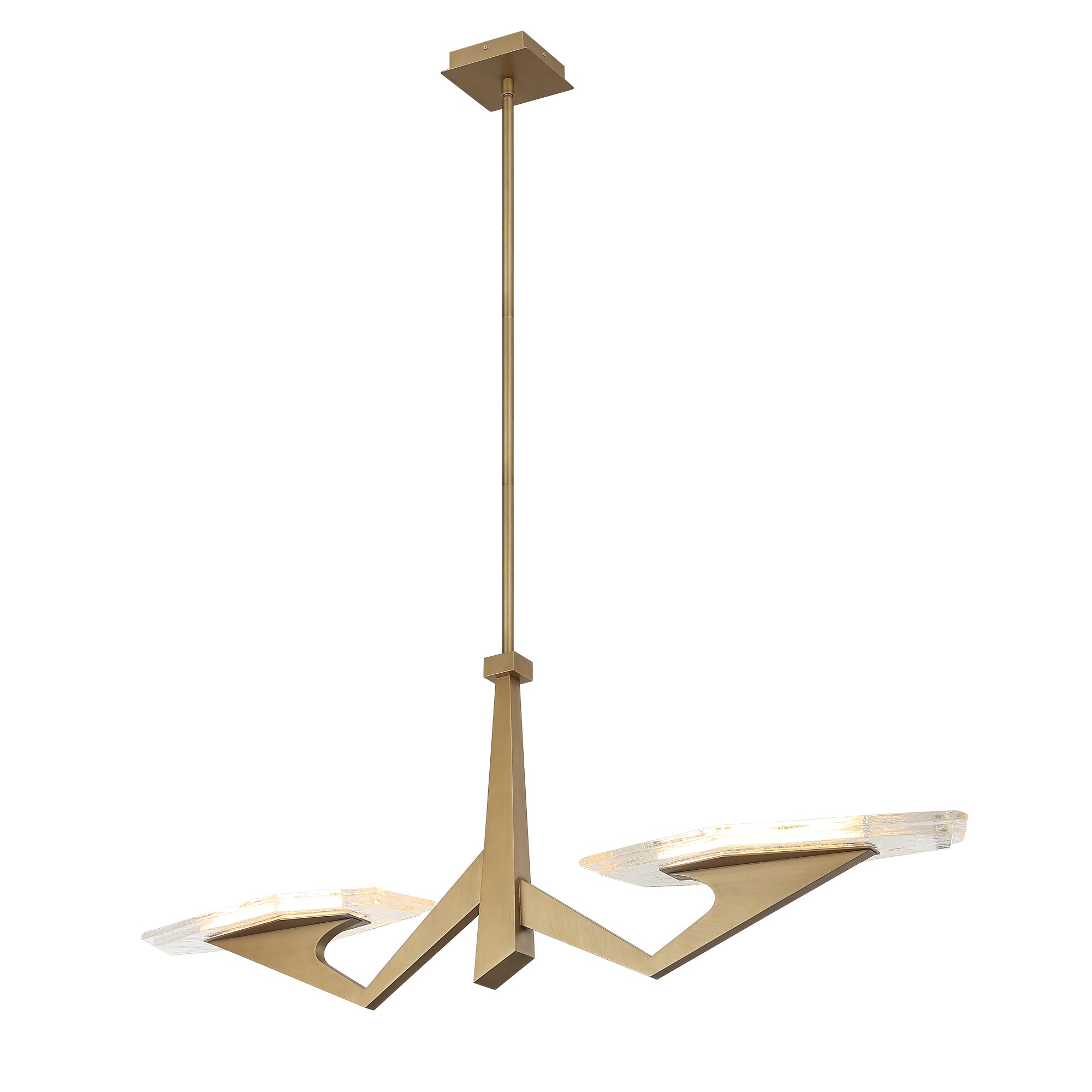 Down the Wrong Path 2-Light Medium Linear - Brass Kisser