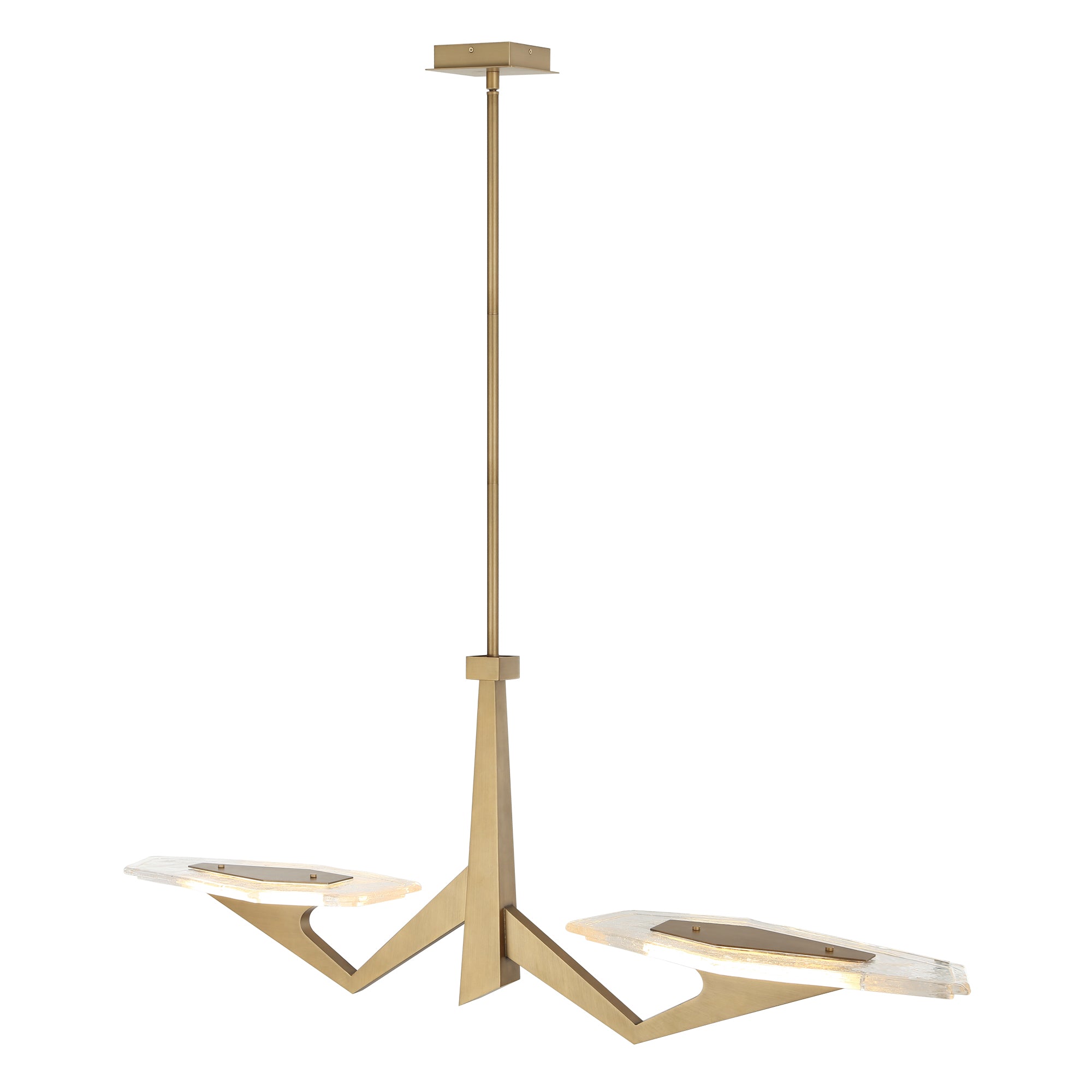 Down the Wrong Path 2-Light Medium Linear - Brass Kisser