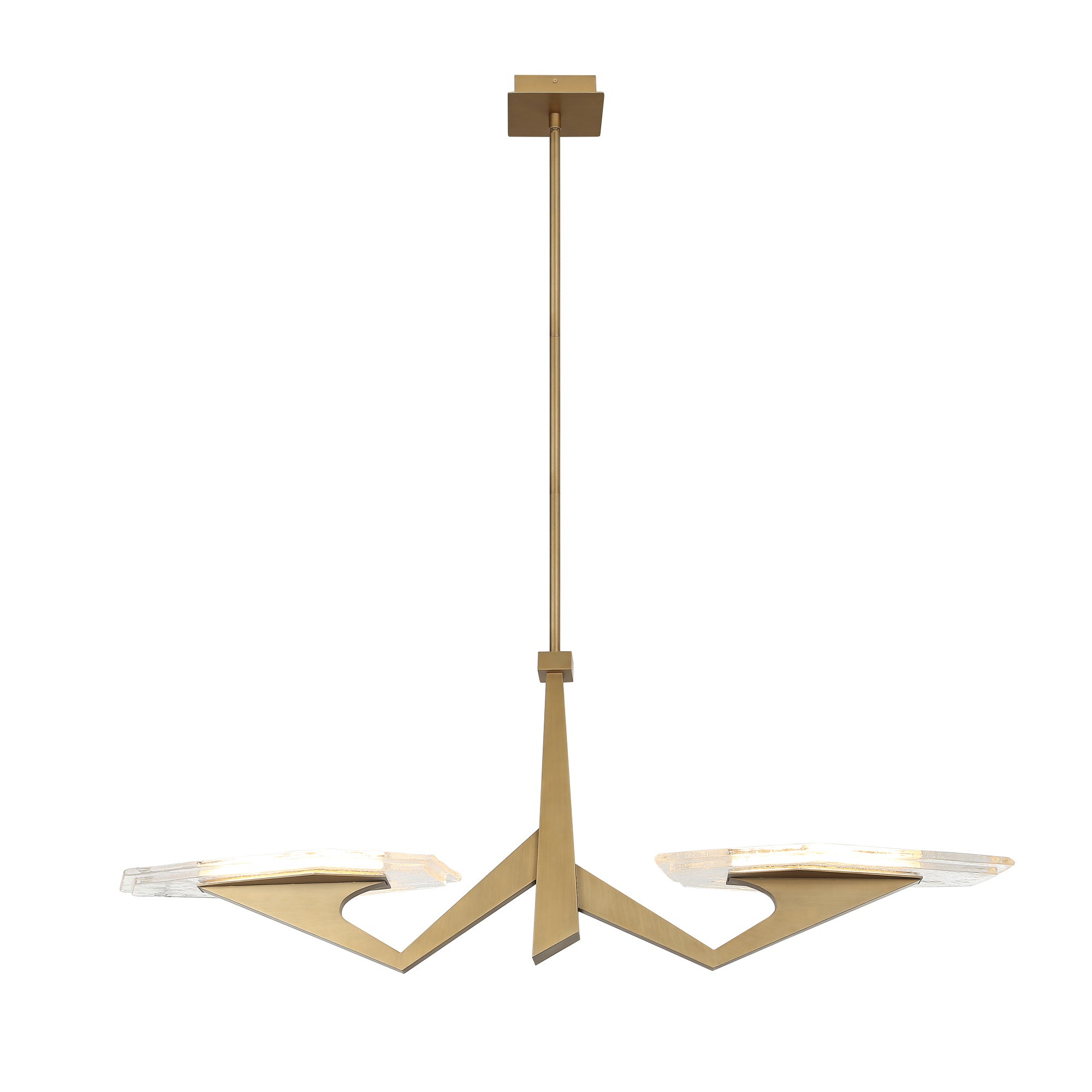 Down the Wrong Path 2-Light Medium Linear - Brass Kisser