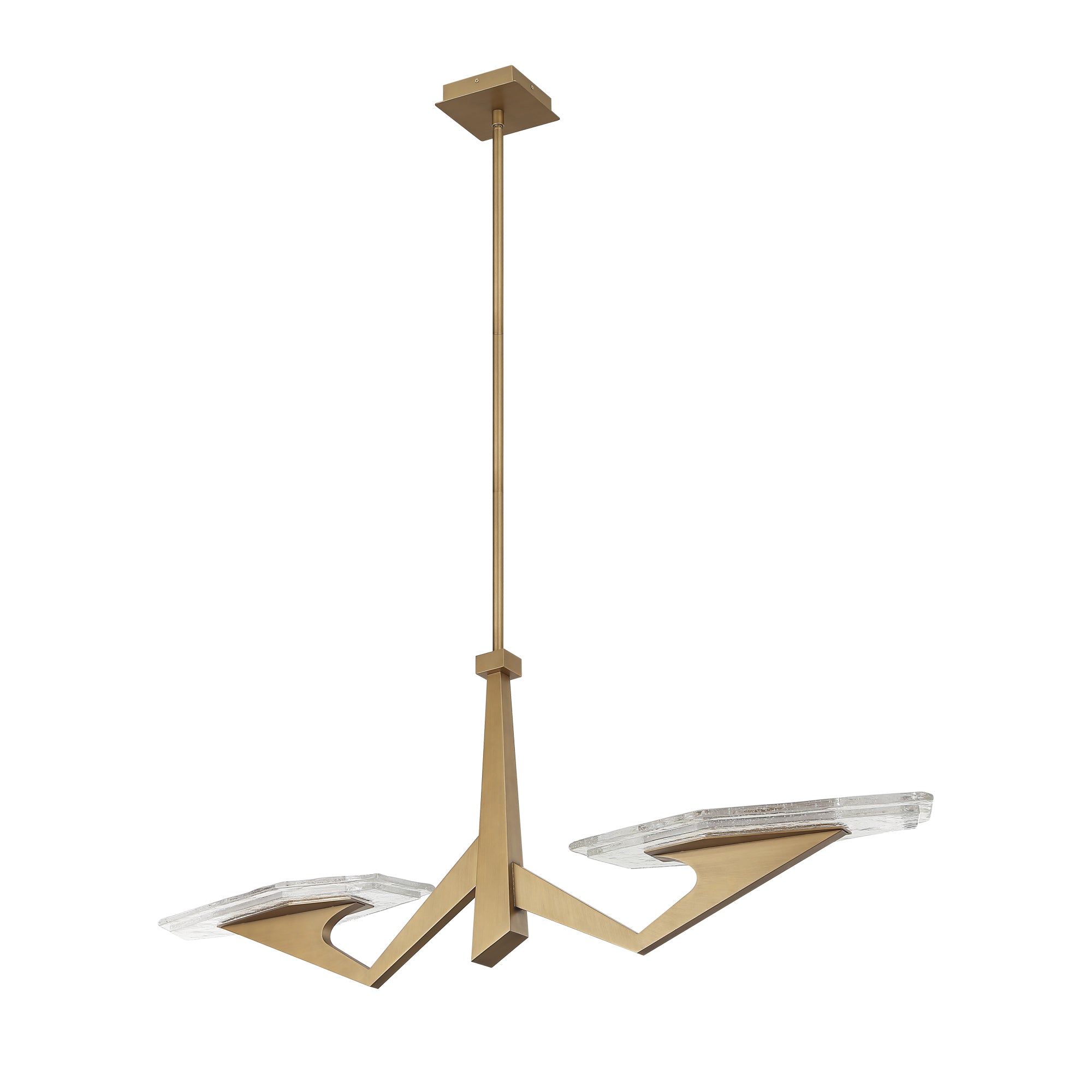 Down the Wrong Path 2-Light Medium Linear - Brass Kisser