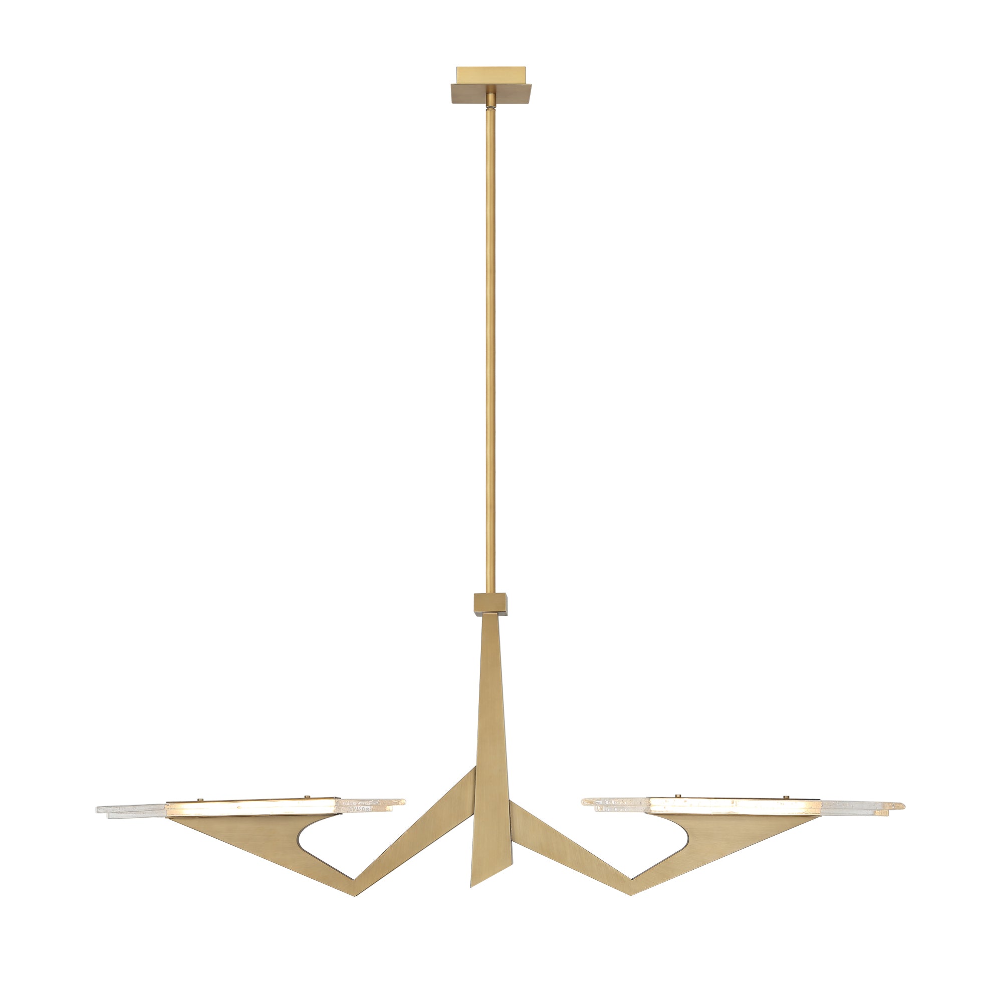 Down the Wrong Path 2-Light Medium Linear - Brass Kisser