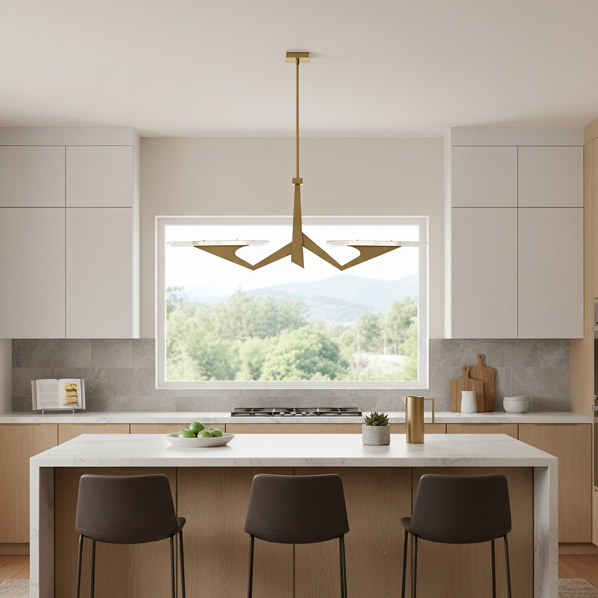 Down the Wrong Path 2 Light Large Linear - Brass Kisser