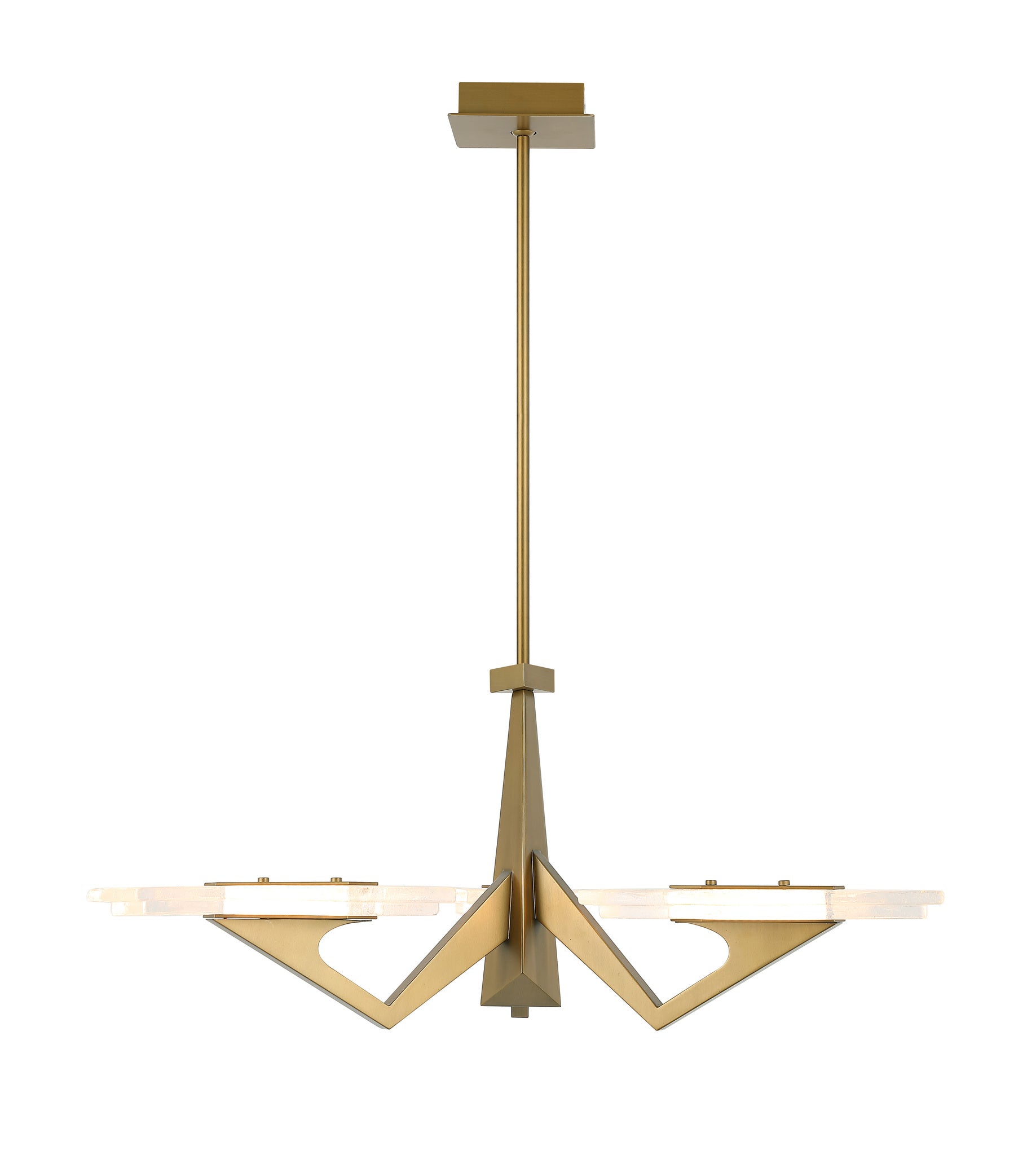Down the Wrong Path 3 Light Pendant - Brass Kisser
