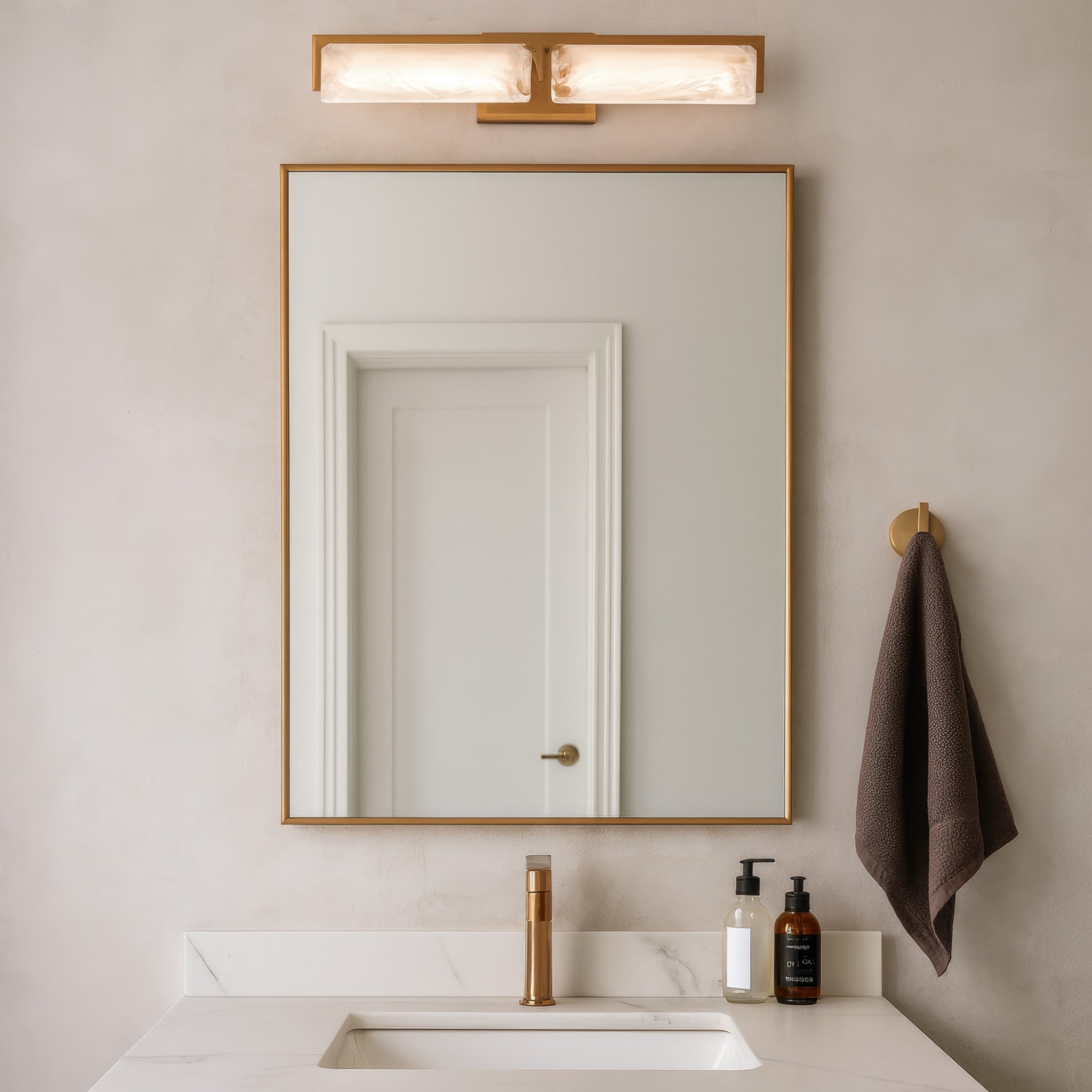 Mingle 2 Light Bath - Satin Brass
