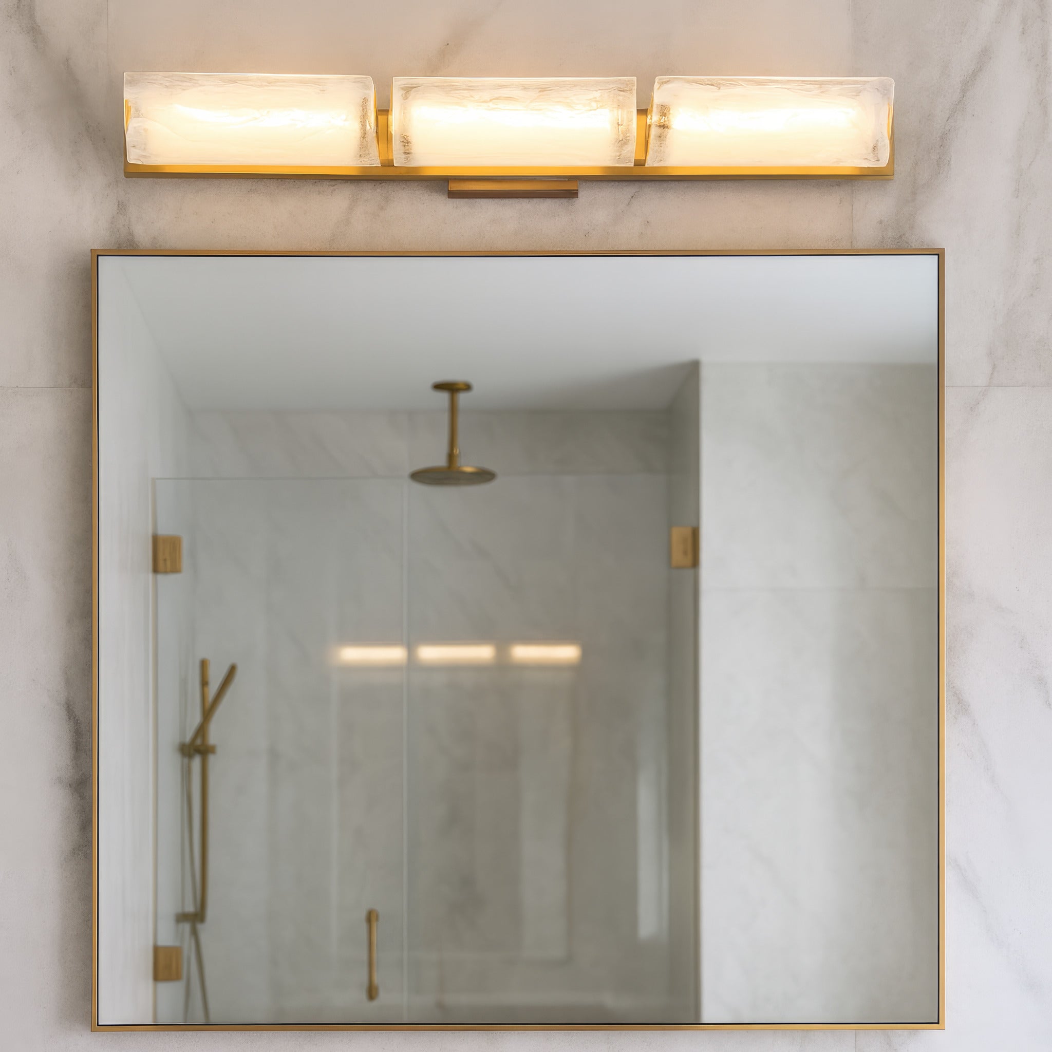 Mingle 3 Light Bath - Satin Brass