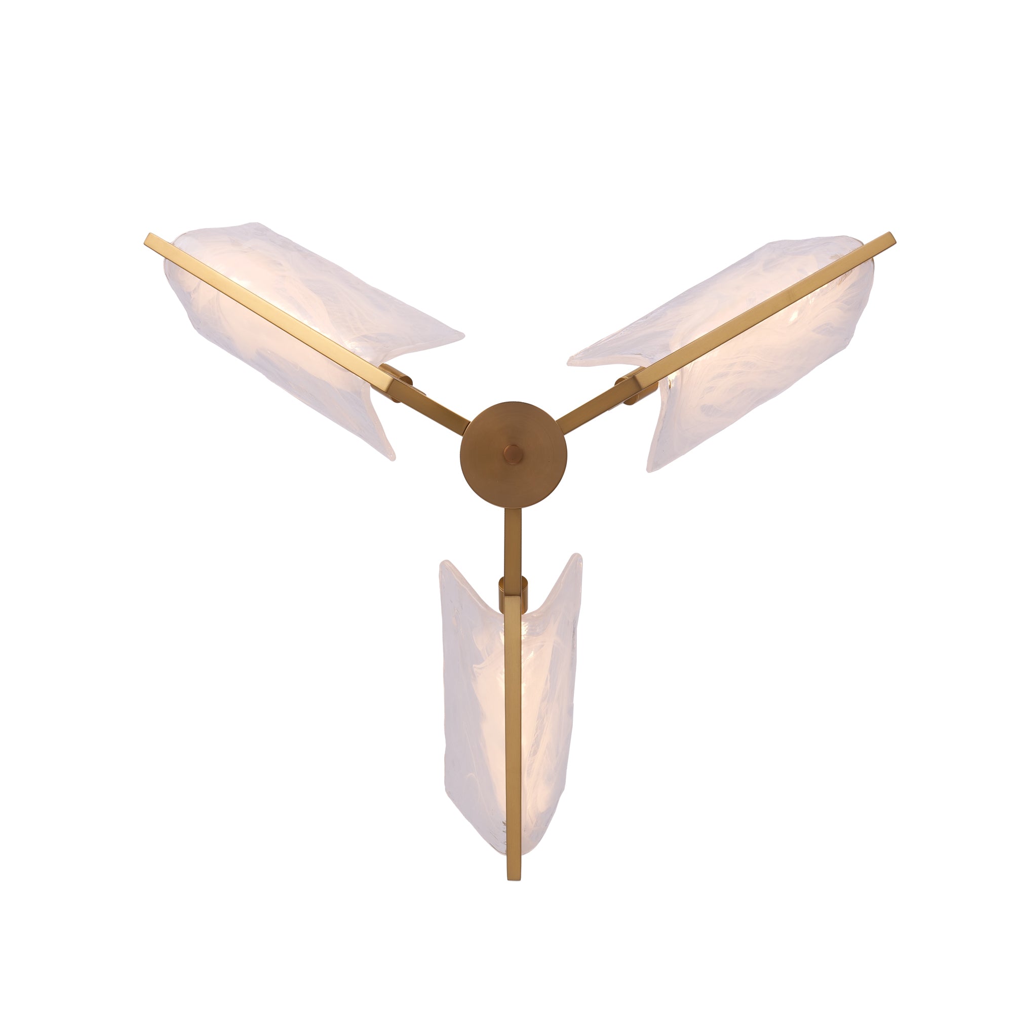 Mingle 3 Light Chandelier - Satin Brass