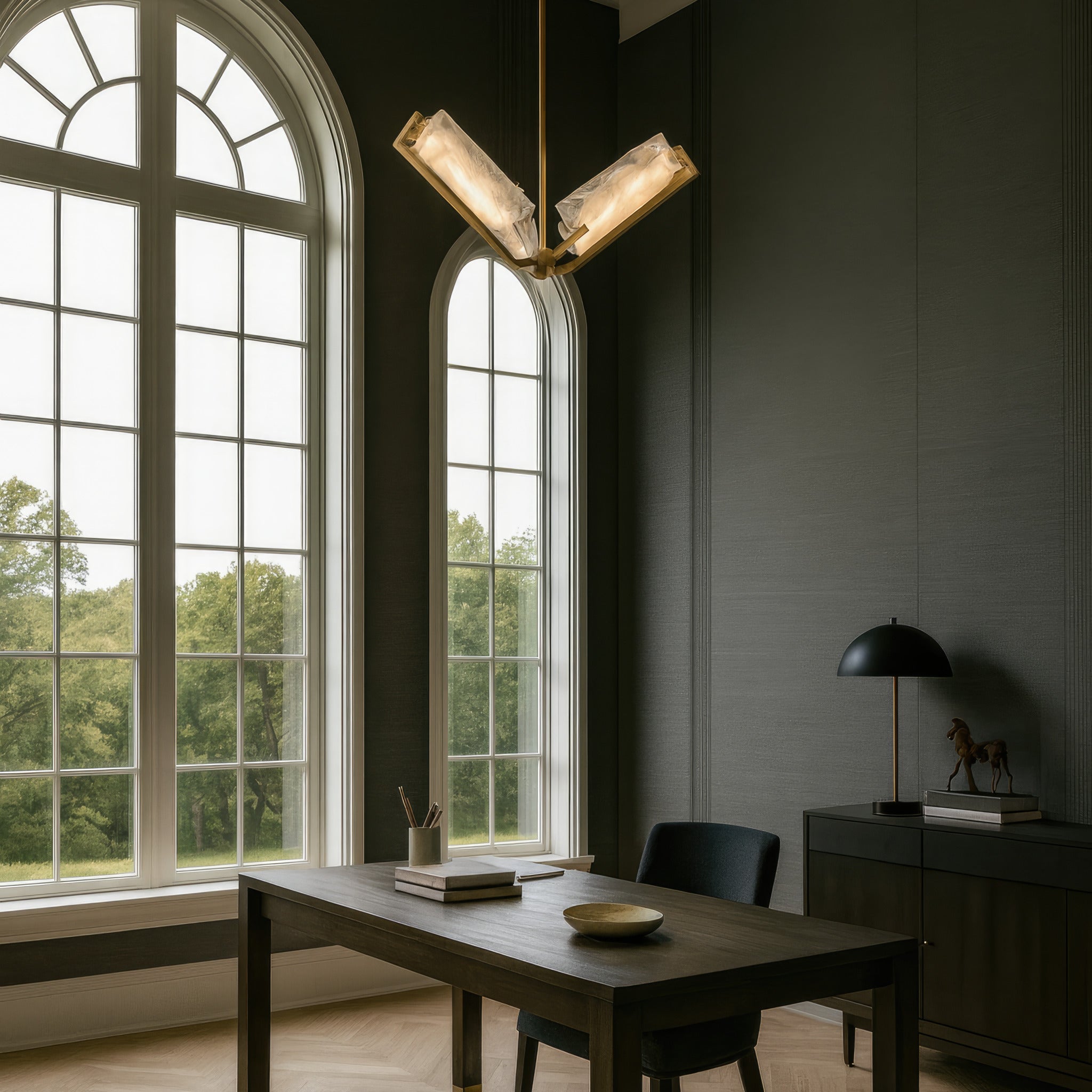 Mingle 3 Light Chandelier - Satin Brass