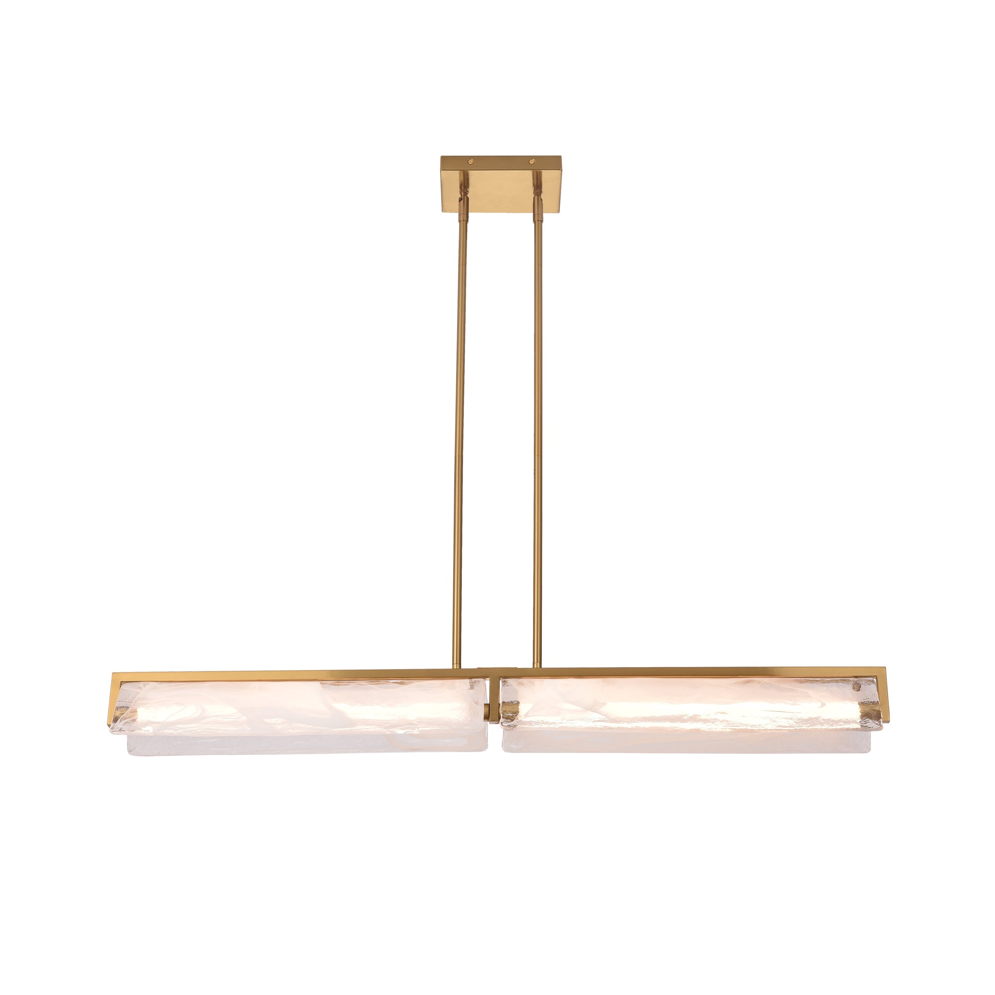 Mingle 2 Light Medium Linear - Satin Brass