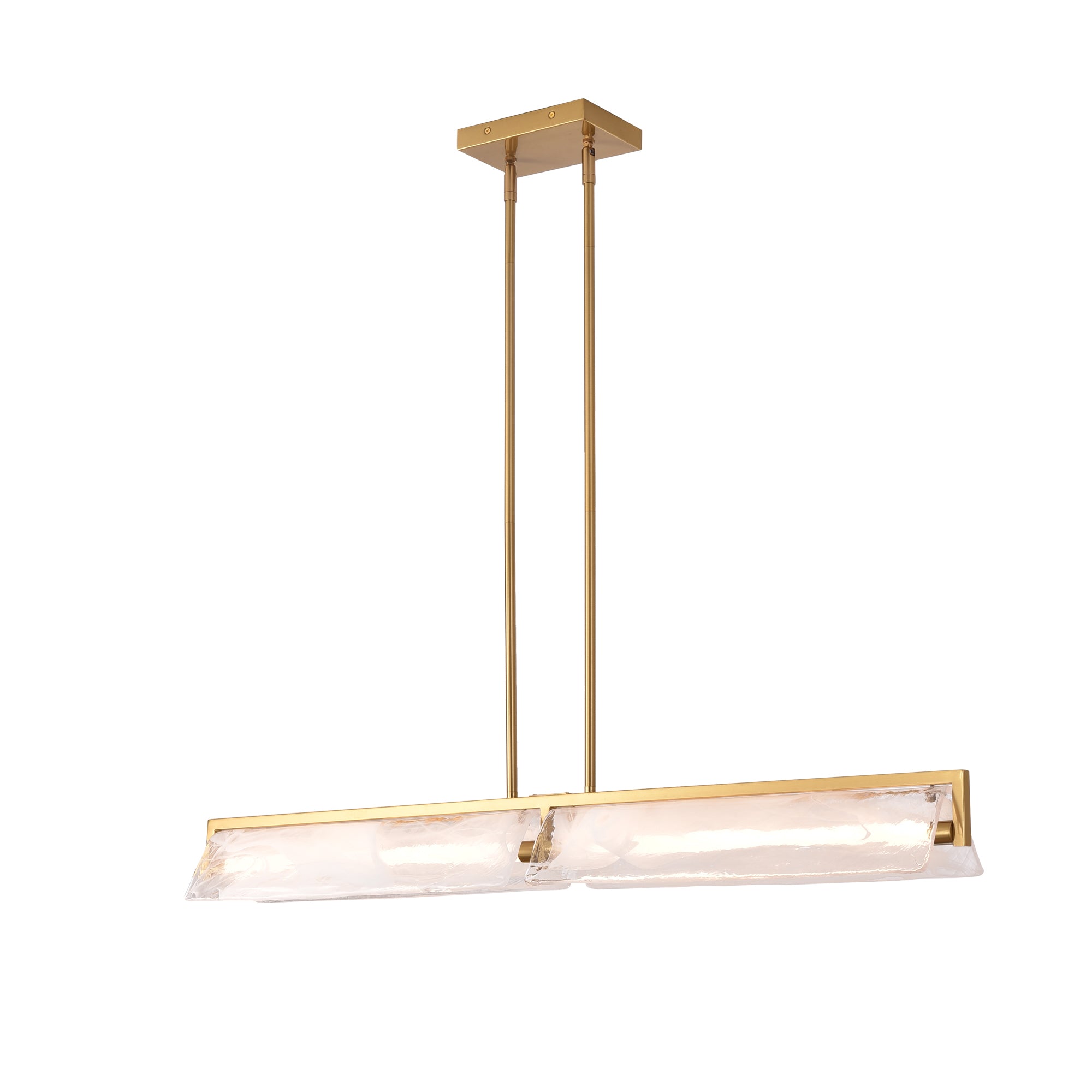 Mingle 2 Light Medium Linear - Satin Brass
