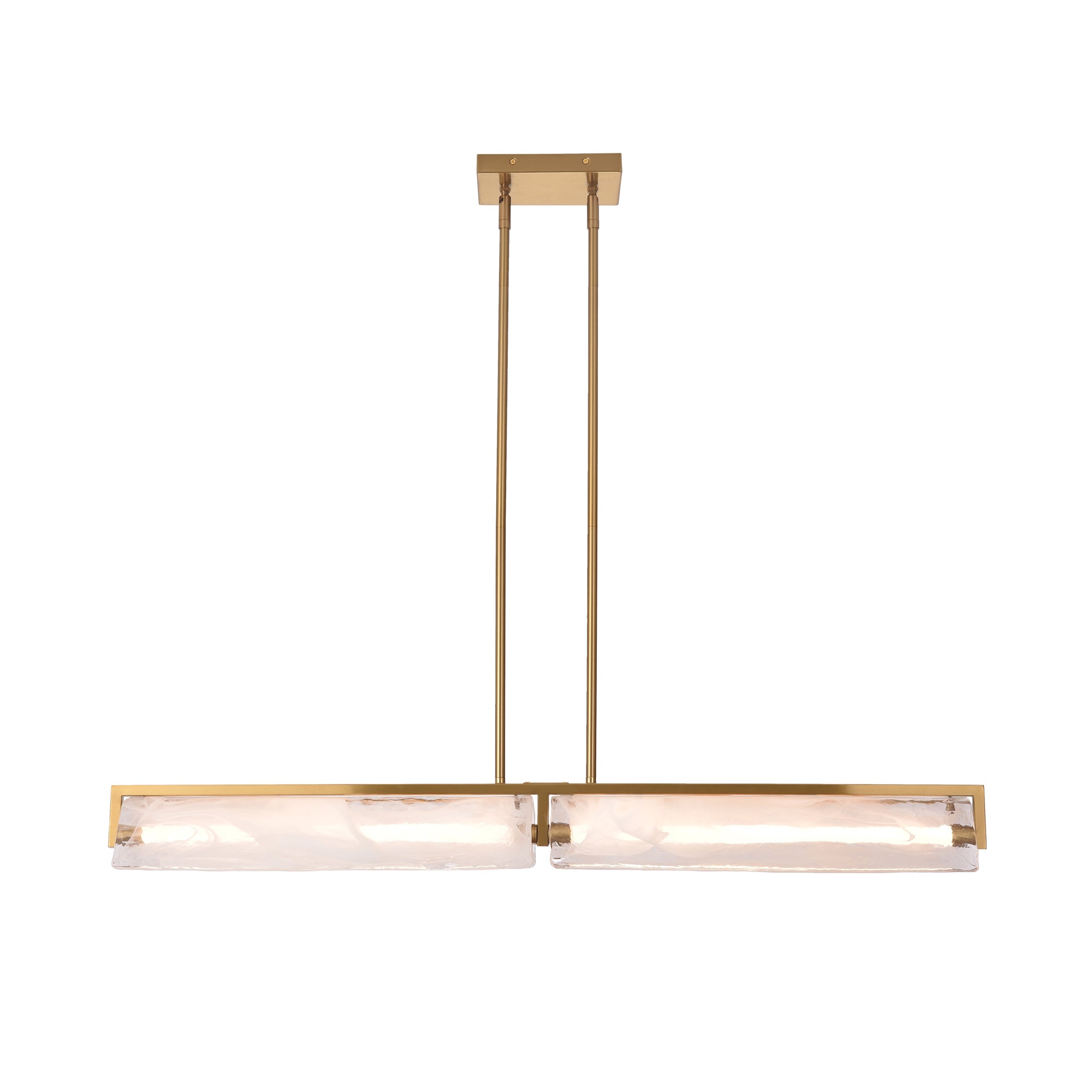 Mingle 2 Light Medium Linear - Satin Brass